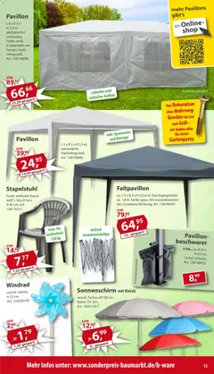 Sonderpreis Baumarkt Prospekt 	 ab 04.04.2026 gültig | Seite: 13 | Produkte: Grill, Sonnenschirm