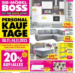 SB Möbel Boss Prospekt Leipzig-Paunsdorf ab 08.11.2025 gültig