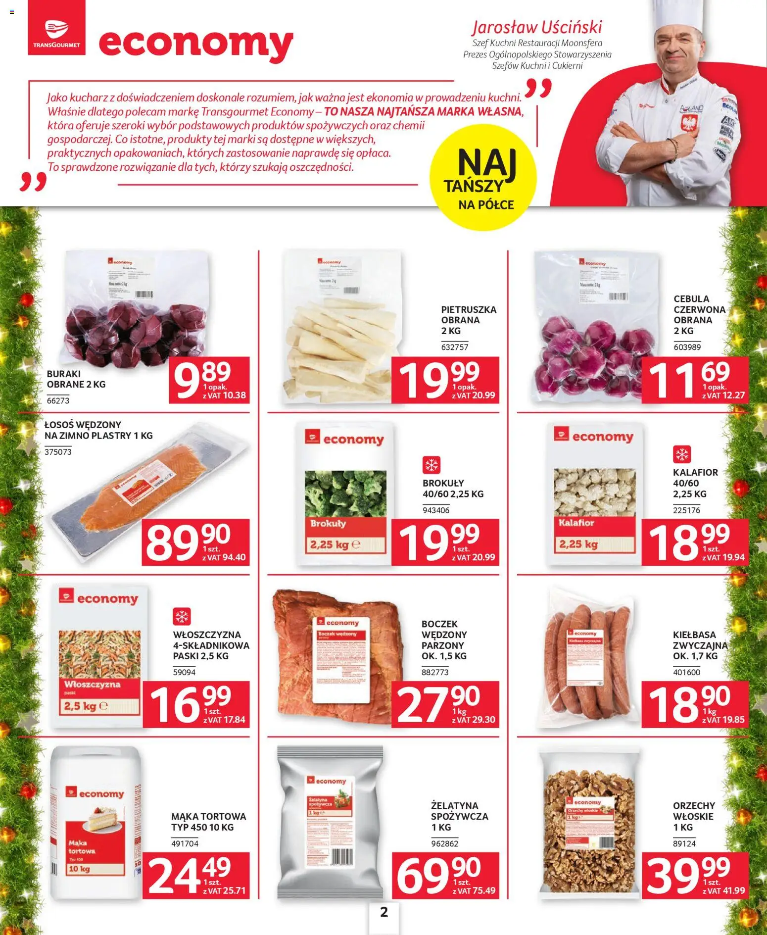 Selgros cash&carry Gazetka - Oferta dla gastronomii od 18.12.2025 | Strona: 2 | Produkty: Top, Kalafior, Buraki, Boczek wędzony