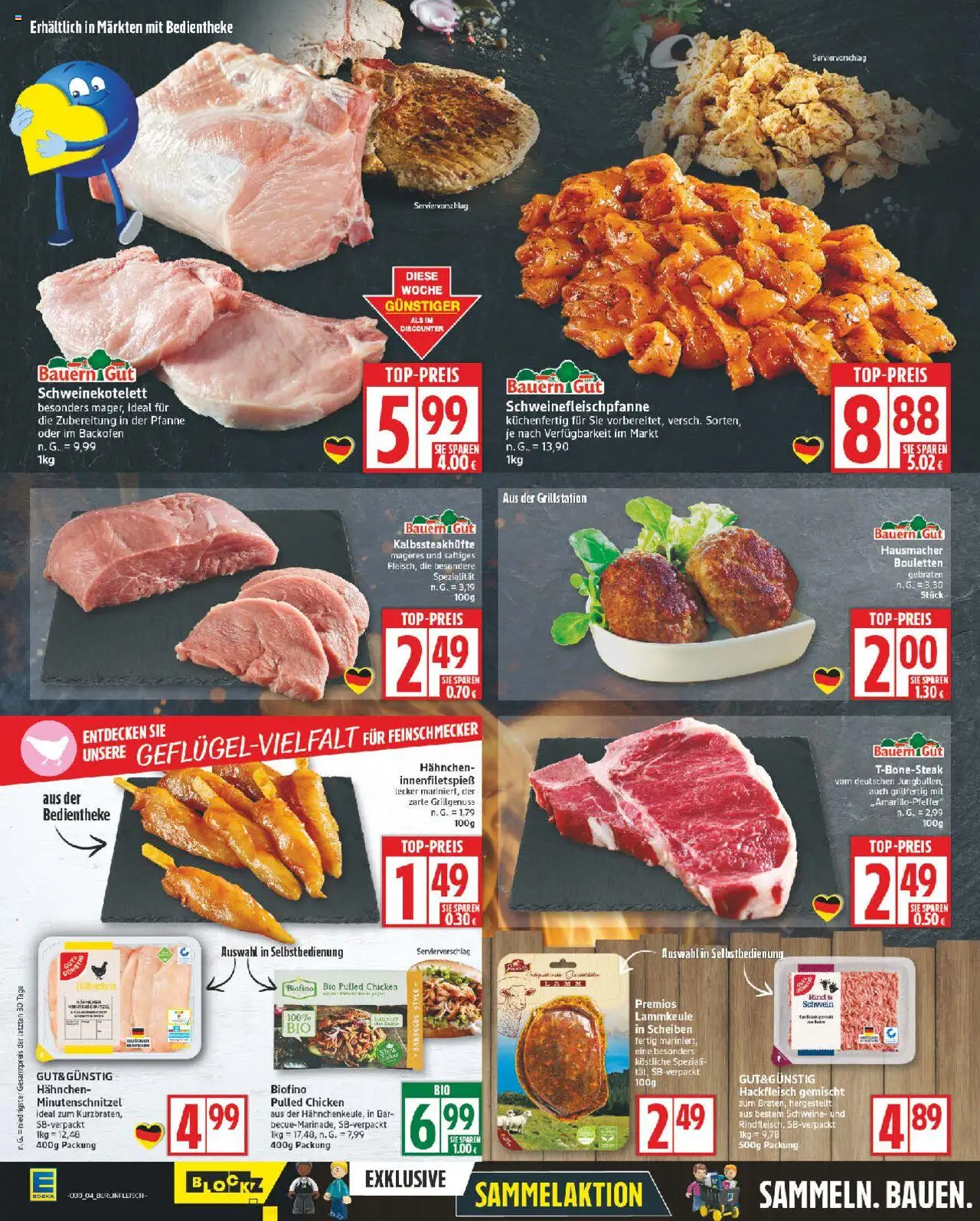 Edeka Prospekt 	 - gültig ab dem 21.07.2025 | Seite: 4 | Produkte: Lammkeule, Hahnchen, Backofen, Steak