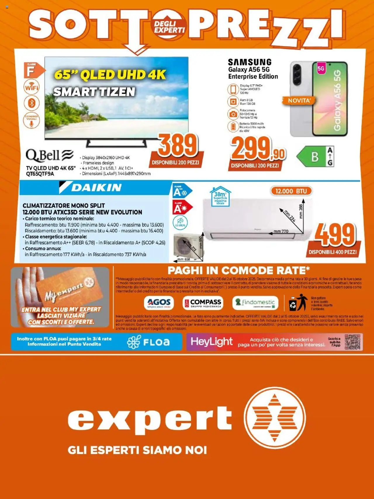 Volantino Expert del 02.10.2025 | Pagina: 24 | Prodotti: Climatizzatore, Fotocamera, Batteria, Samsung