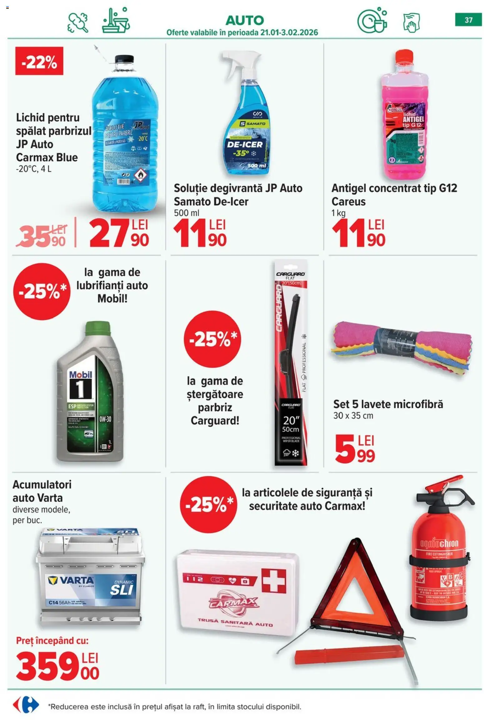 Noul catalog Carrefour – valabil de la 21.01.2026 | Pagină: 37 | Produse: Lavete