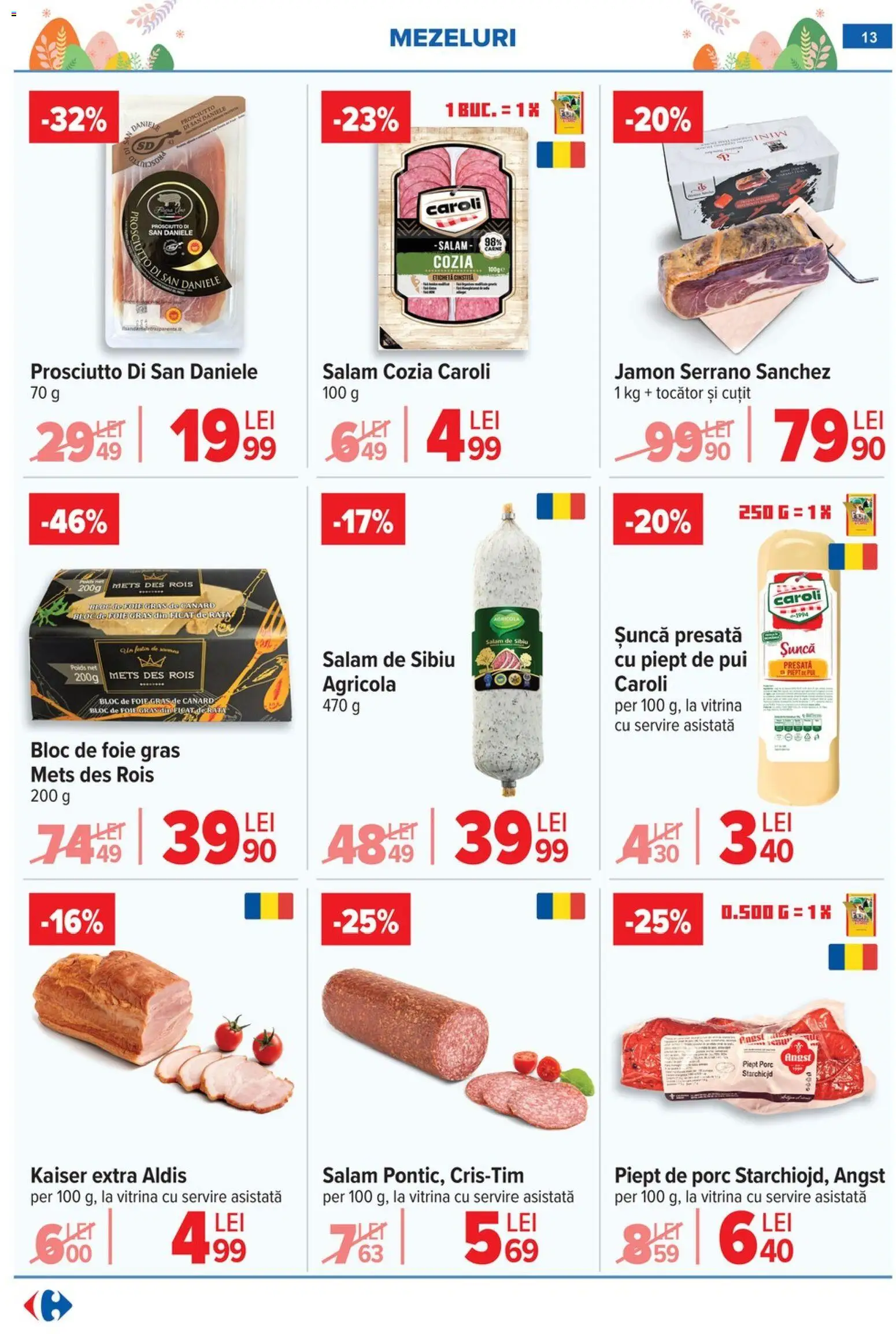 Noul catalog Carrefour – valabil de la 06.04.2026 | Pagină: 19 | Produse: Hacıyatmaz Kedi Oyuncağı, Cuțit, Vitrină, Rață