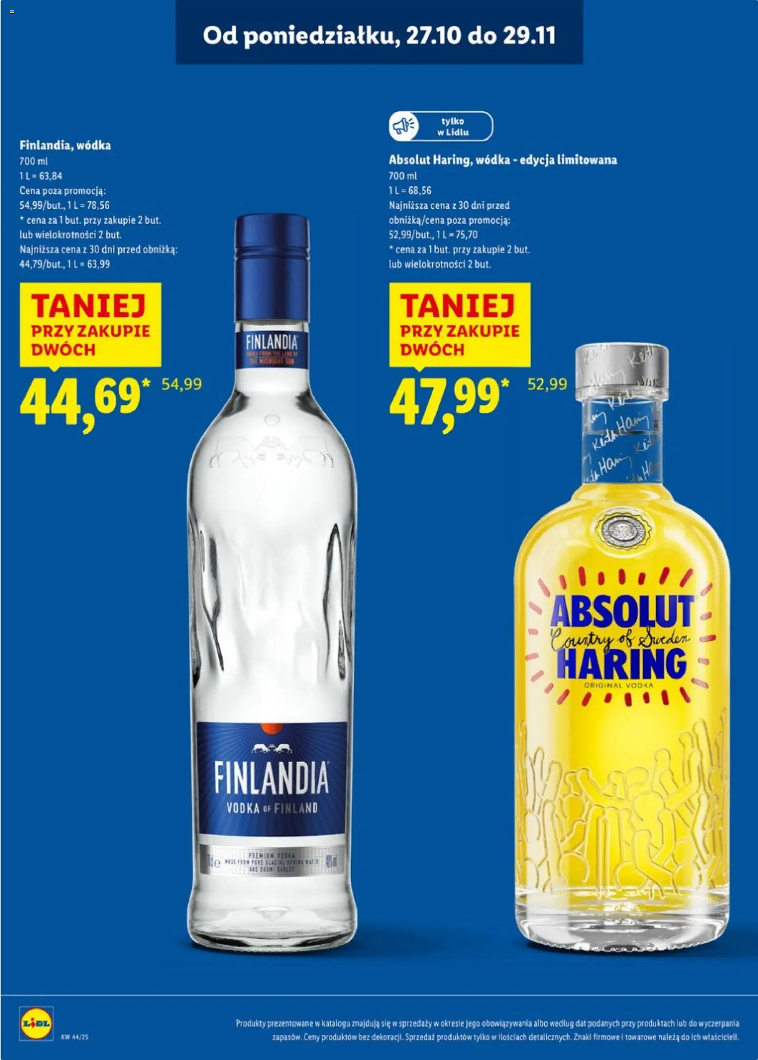 Lidl Katalog alkoholi mocnych od 27.10.2025 | Strona: 6 | Produkty: Wódka finlandia, Vodka, Wódka