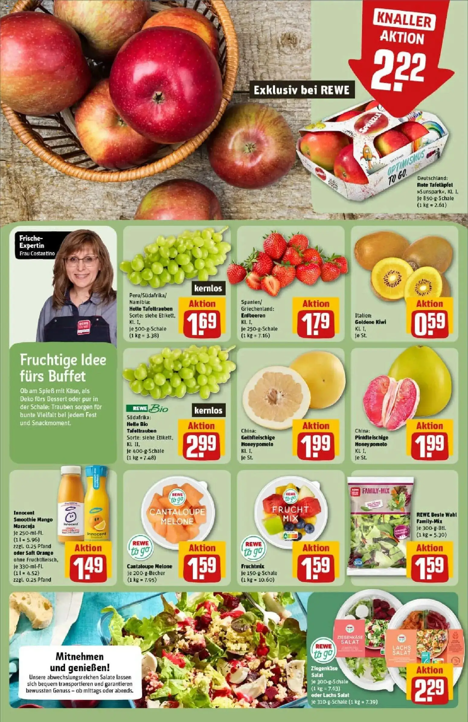 Rewe prospekt Nürnberg	 – gültig ab 11.01.2026 | Seite: 6 | Produkte: Ziegenkäse, Mango, Melone, Salat