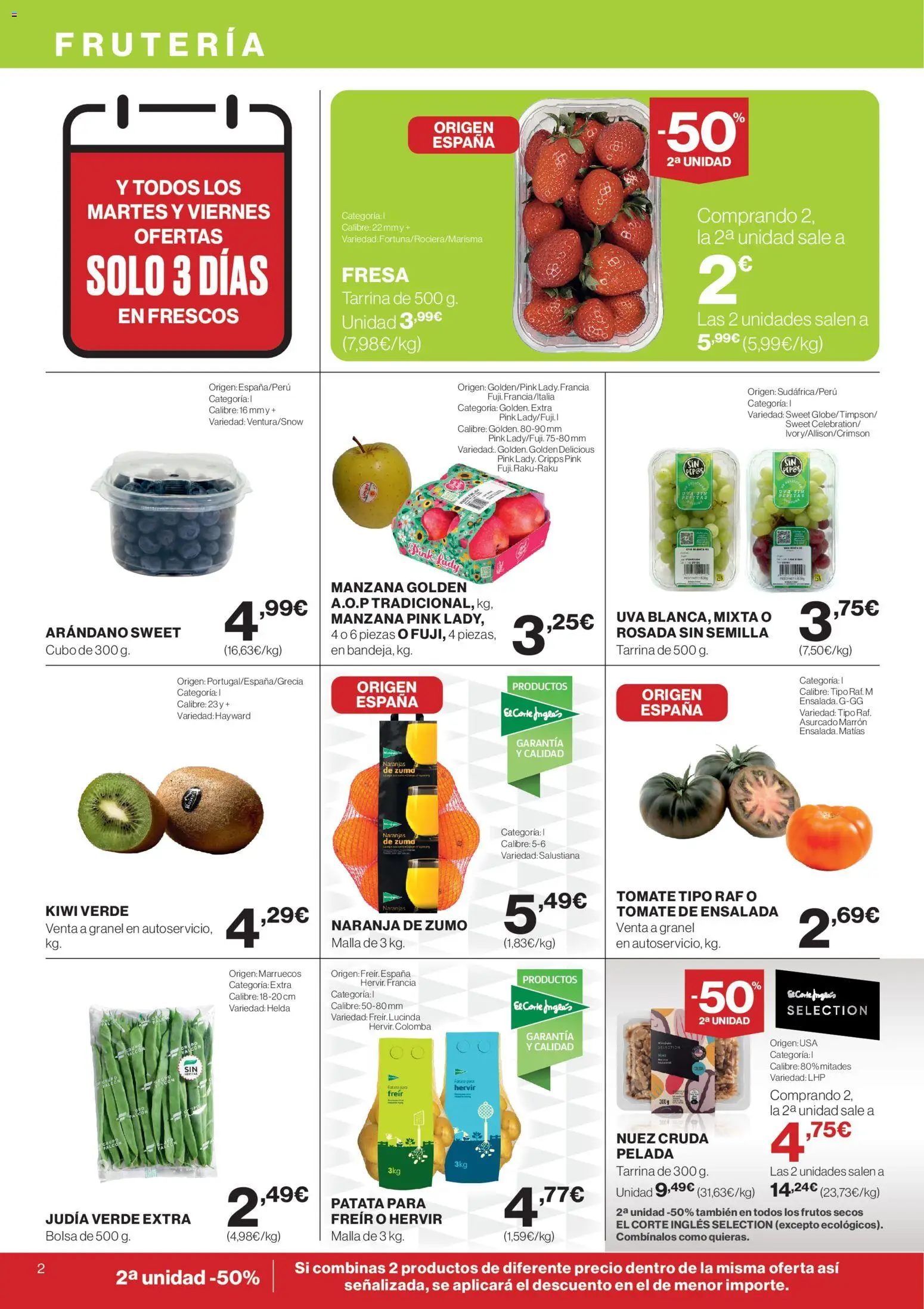 Supercor folleto │ válido desde el 12.03.2026 | Página: 2 | Productos: Naranjas, Kiwi, Ensalada, Bolsa