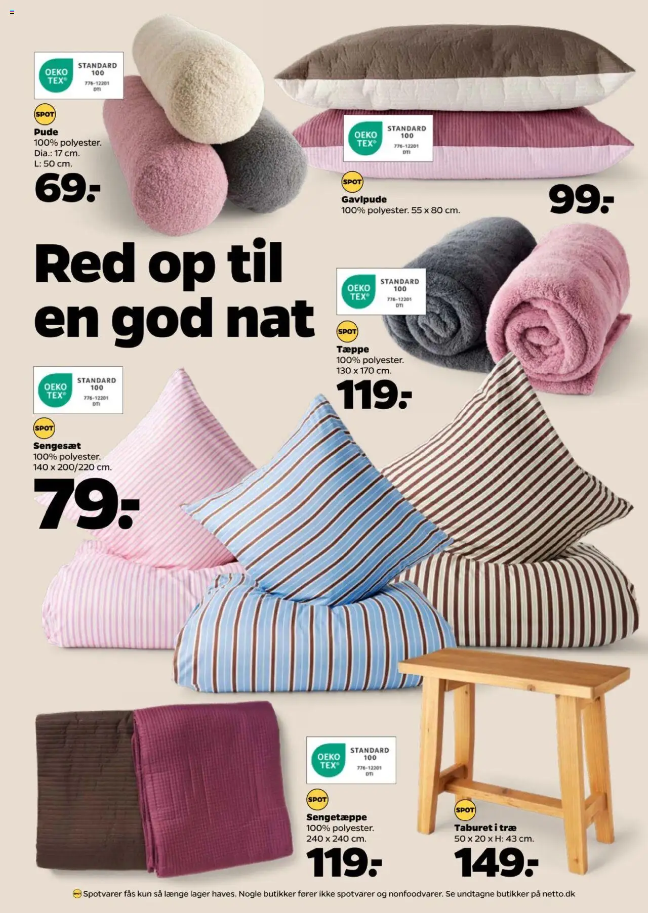 Netto Tilbudsavis gyldig fra 09.08.2025 | Side: 31 | Produkter: Pude, Tæppe, Sengesæt