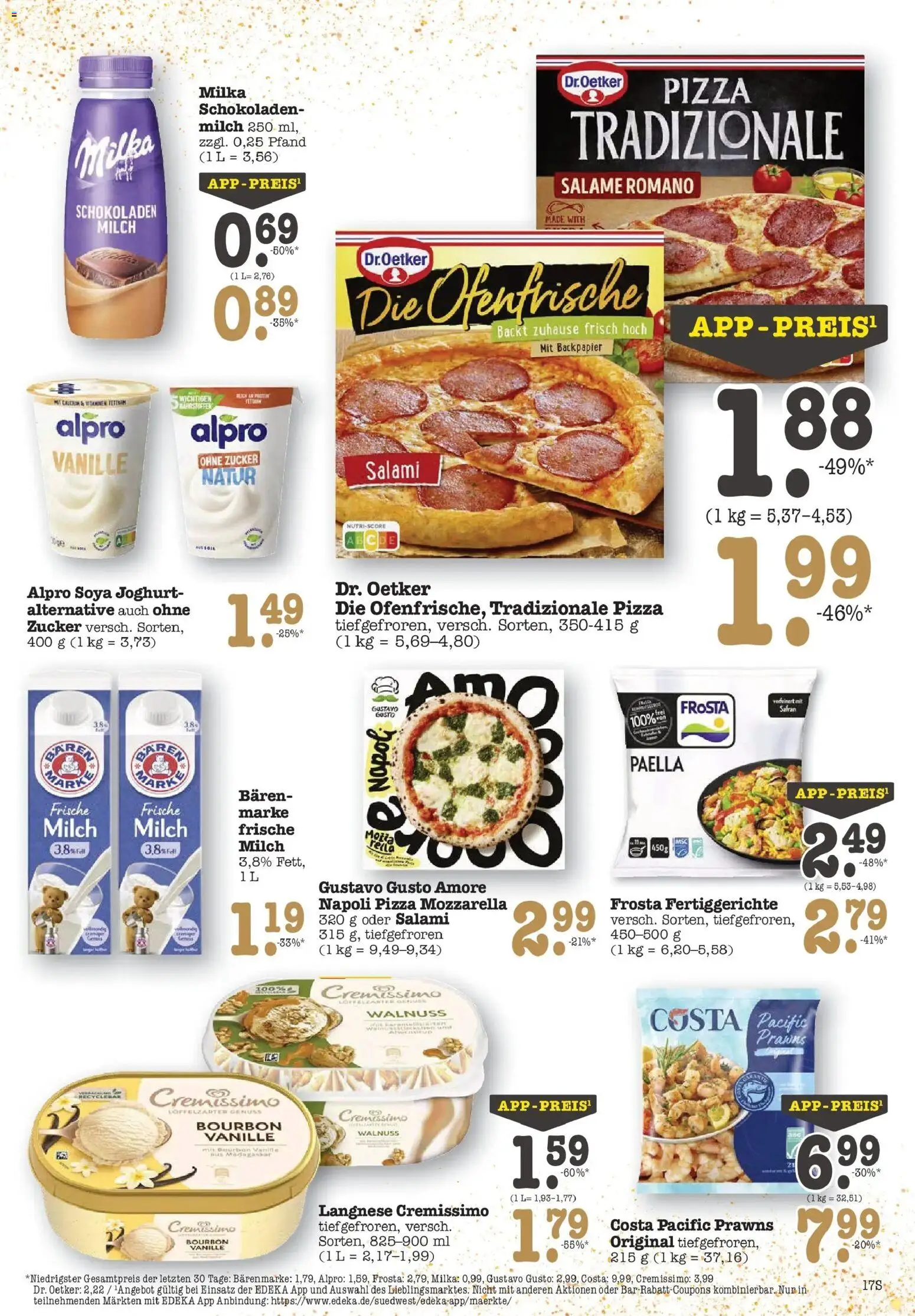 Edeka prospekt Bühlertal	 – gültig ab 08.12.2025 | Seite: 17 | Produkte: Gustavo gusto, Langnese, Cremissimo, Salami