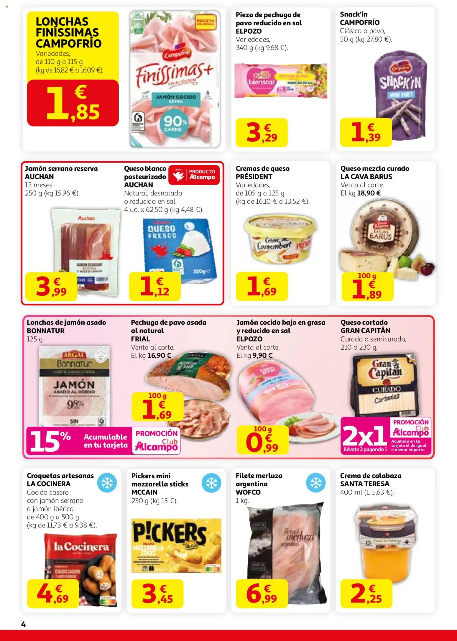 Alcampo - SM Madrid │ válido desde el 29.01.2026 | Página: 4 | Productos: Πράσινο τσάι, Jamón cocido, Croquetas, Filete