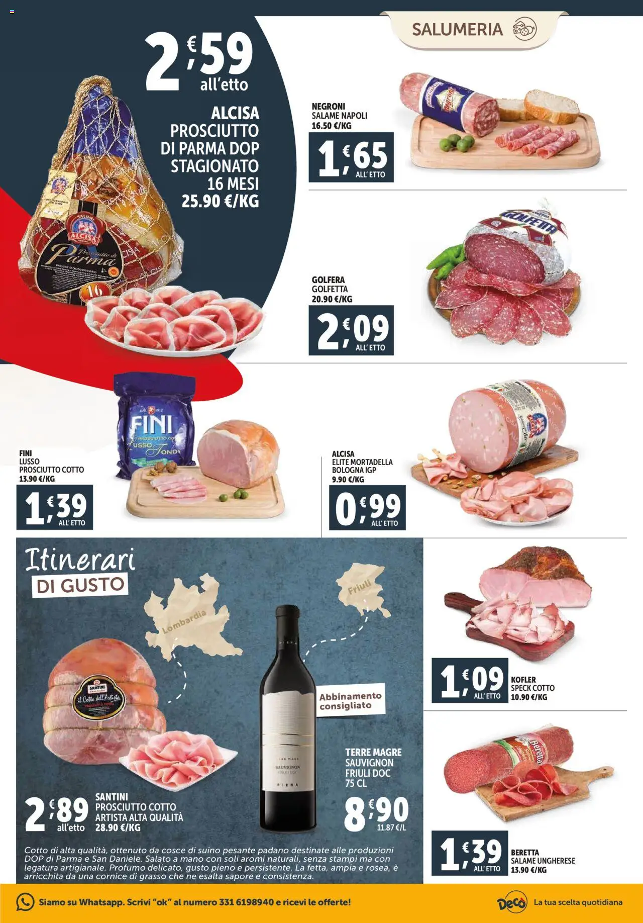Volantino Decò del 16.10.2025 | Pagina: 5 | Prodotti: Prosciutto Cotto, Salame, Suino, Profumo
