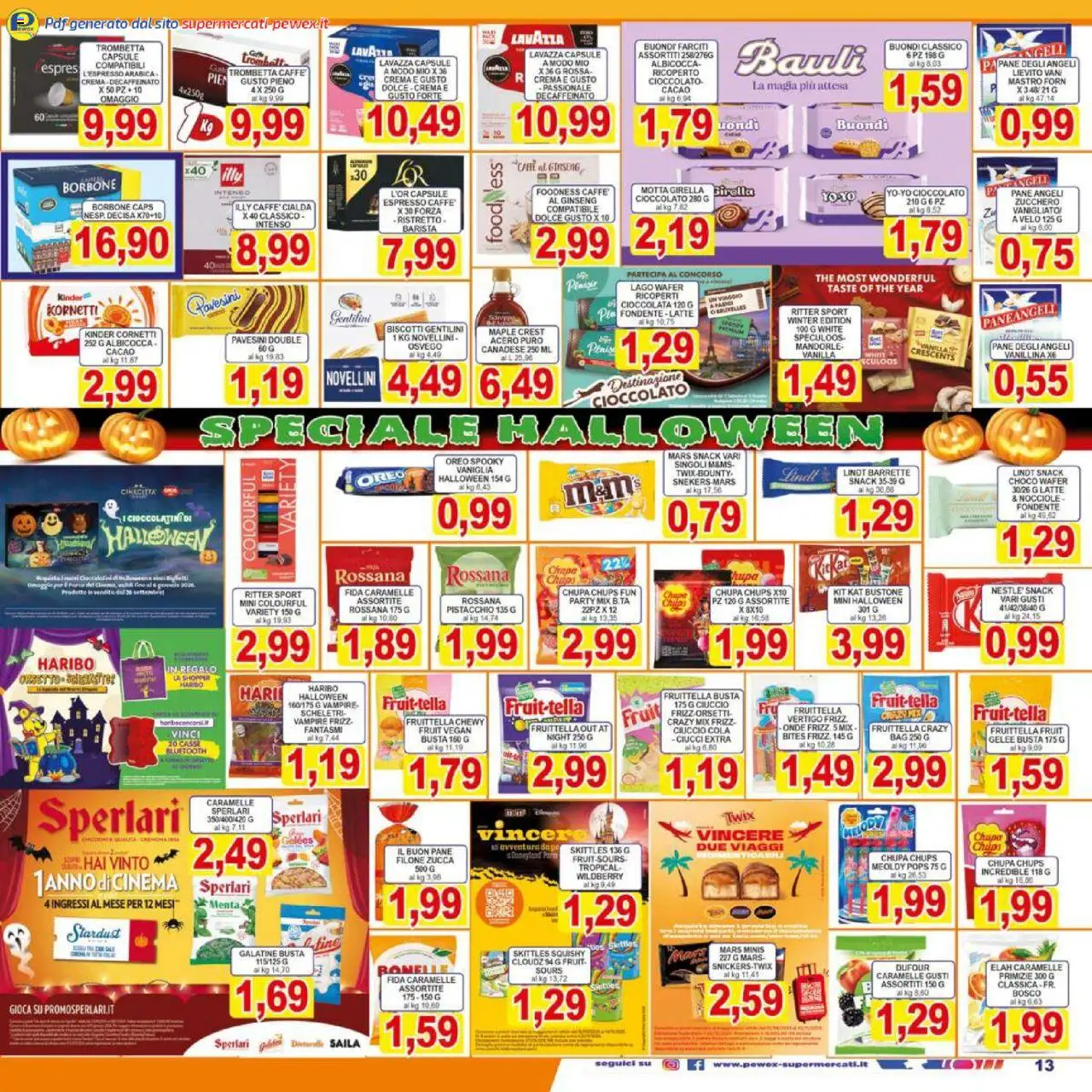 Volantino Pewex del 17.10.2025 | Pagina: 13 | Prodotti: Caramelle, The, Menta, Cioccolatini