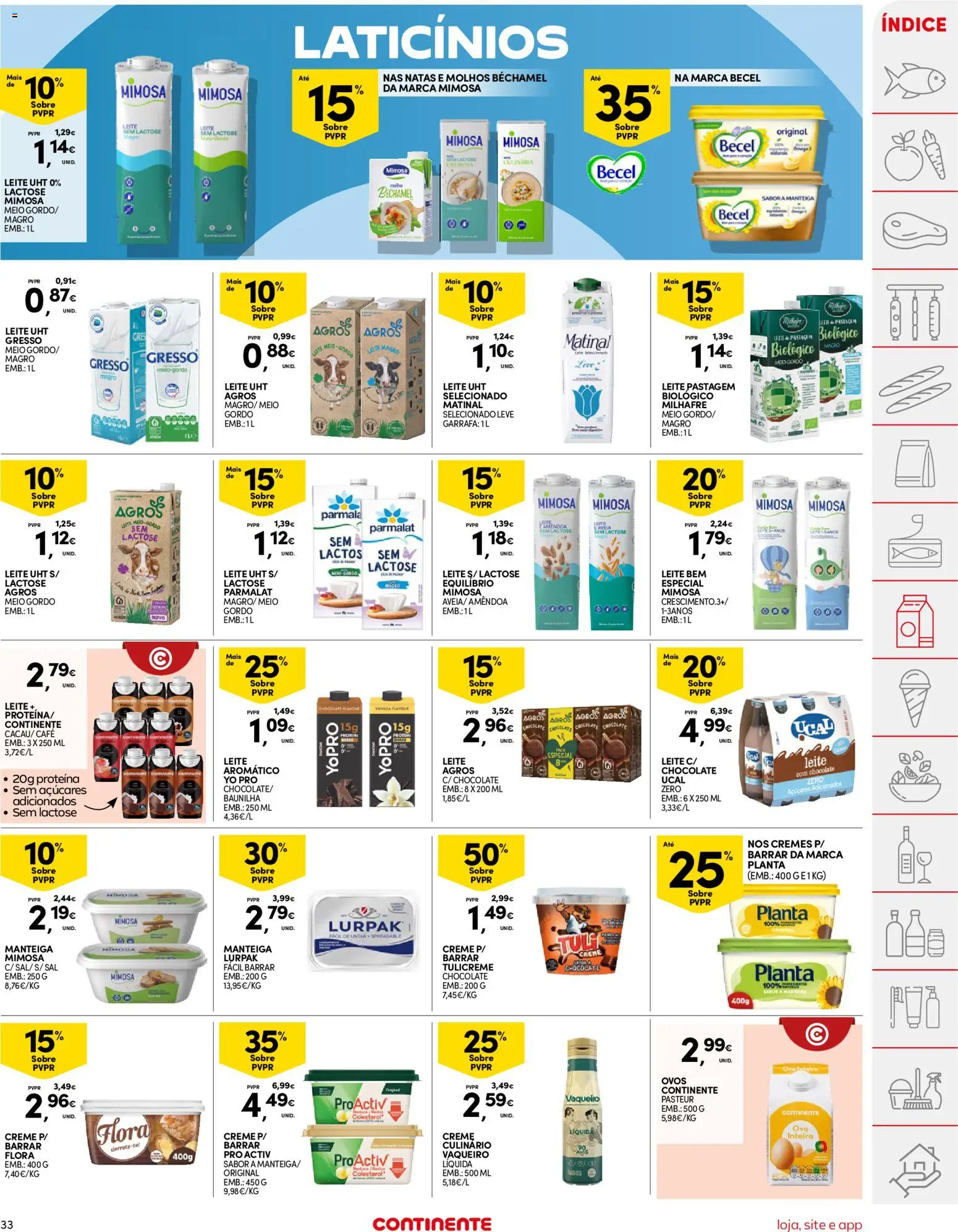 Continente folheto │ válido de 24.02.2026 | Página: 33 | Produtos: Sal, Ovos, Chocolate, Proteina
