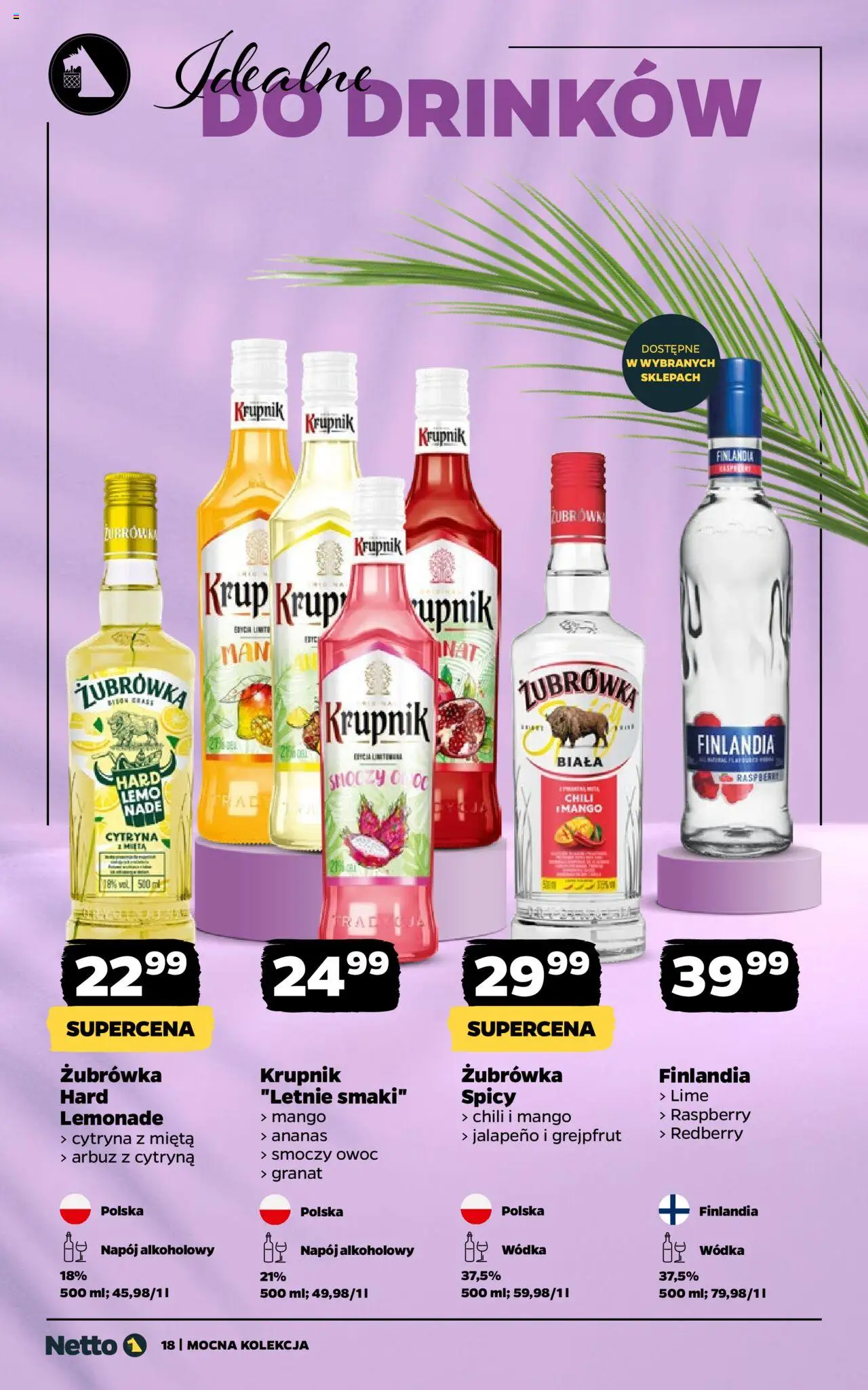 Netto gazetka - Mocna Kolekcja od 01.07.2025 | Strona: 18 | Produkty: Chili, Smoczy owoc, Mięta, Żubrówka