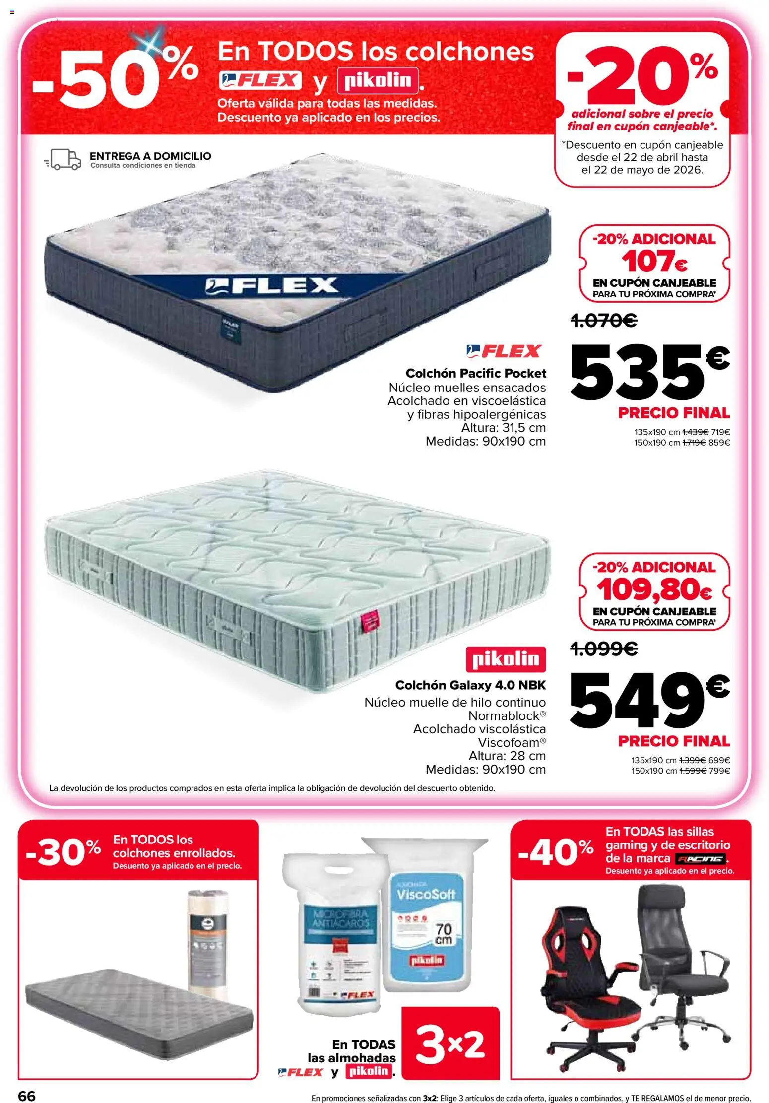 Carrefour folleto │ válido desde el 07.04.2026 | Página: 70 | Productos: Colchon