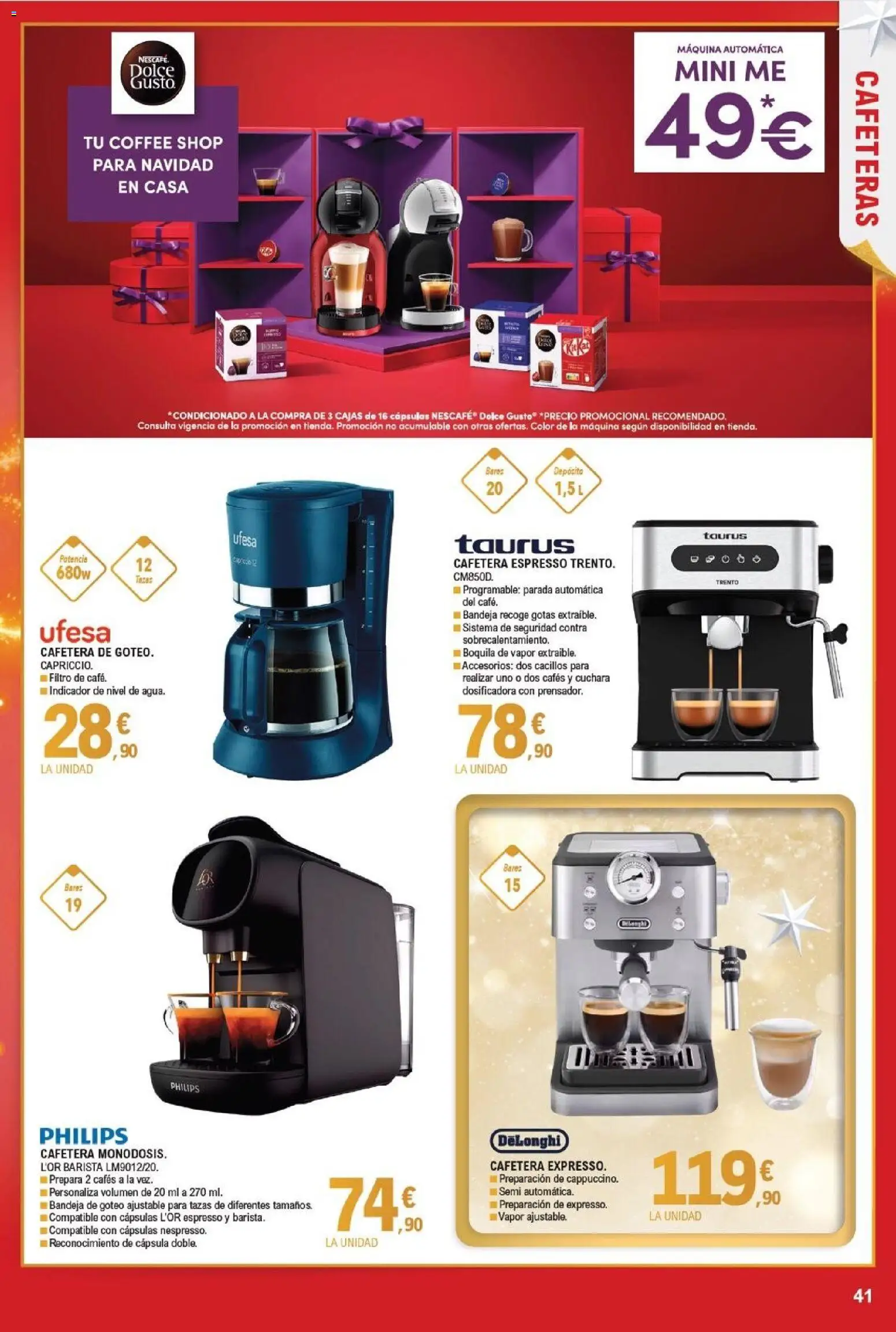 E.Leclerc folleto │ válido desde el 03.12.2025 | Página: 41 | Productos: Cafetera, Bandeja