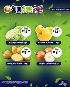 Super Save Fresh Specials │ valid from 14.08.2025 | Page: 5 | Products: Apples, Potatoes, Onions