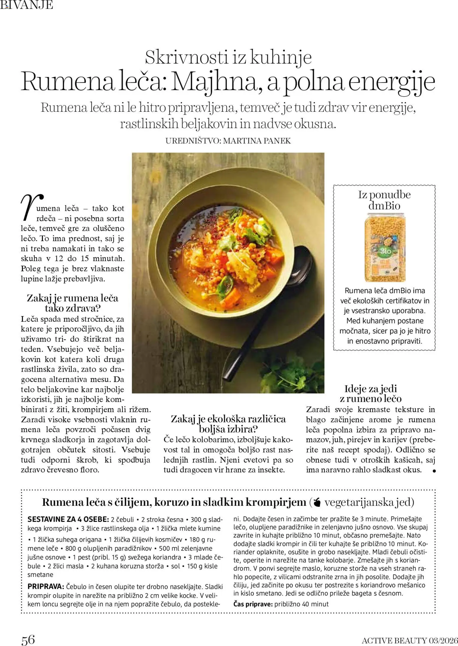 Novi DM Drogerie Markt katalog ponudbe – veljaven od 01.03.2026 | Stran: 56 | Izdelki: Olje, Krompir, Sol, Cili