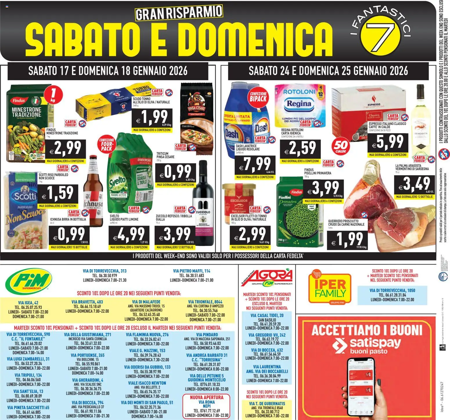Volantino PIM Supermercati del 16.01.2026 | Pagina: 24 | Prodotti: Minestrone, Riso, Limone, Bottiglia