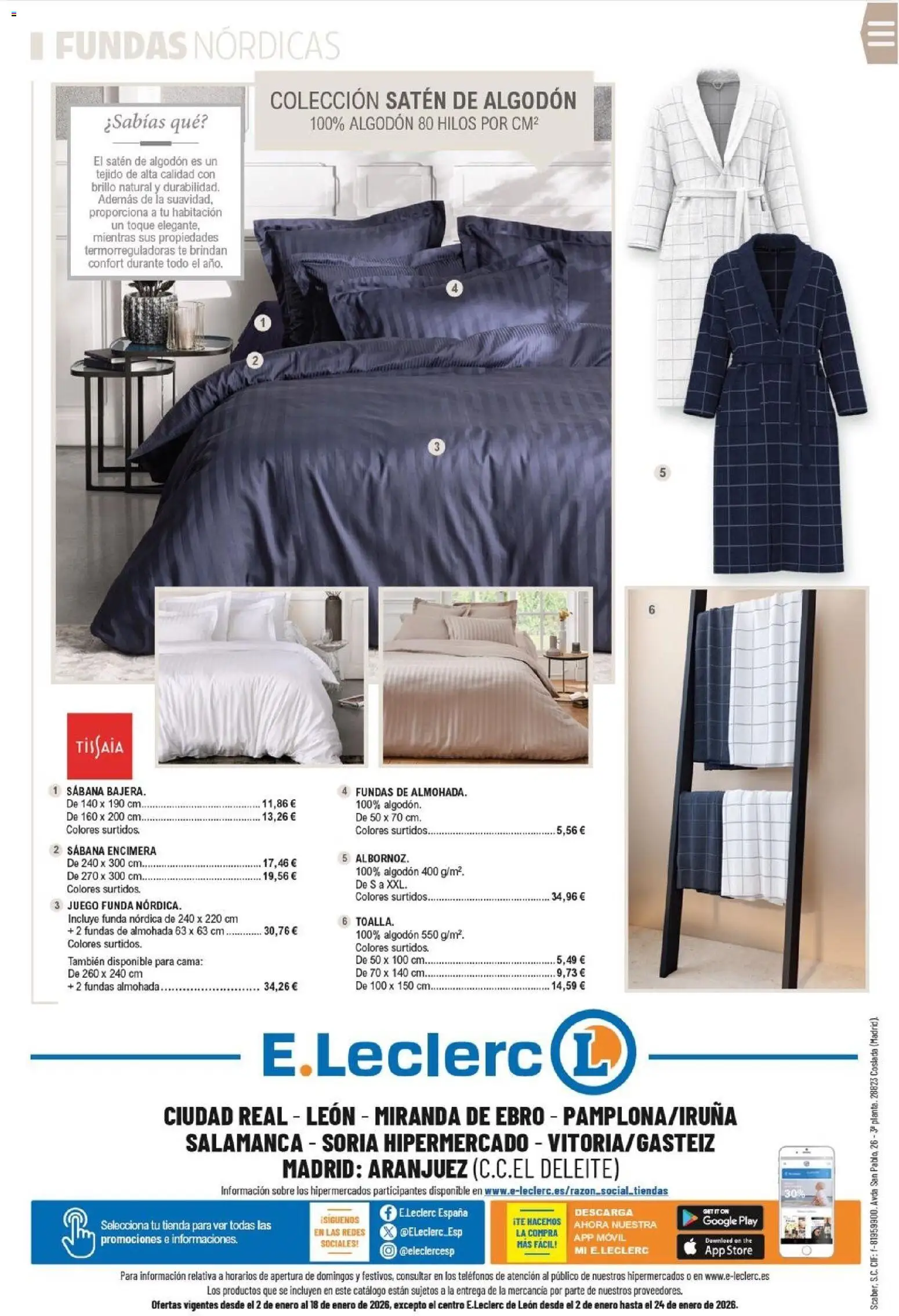 E.Leclerc folleto │ válido desde el 22.12.2025 | Página: 16 | Productos: Té, Funda, Cama, Almohada