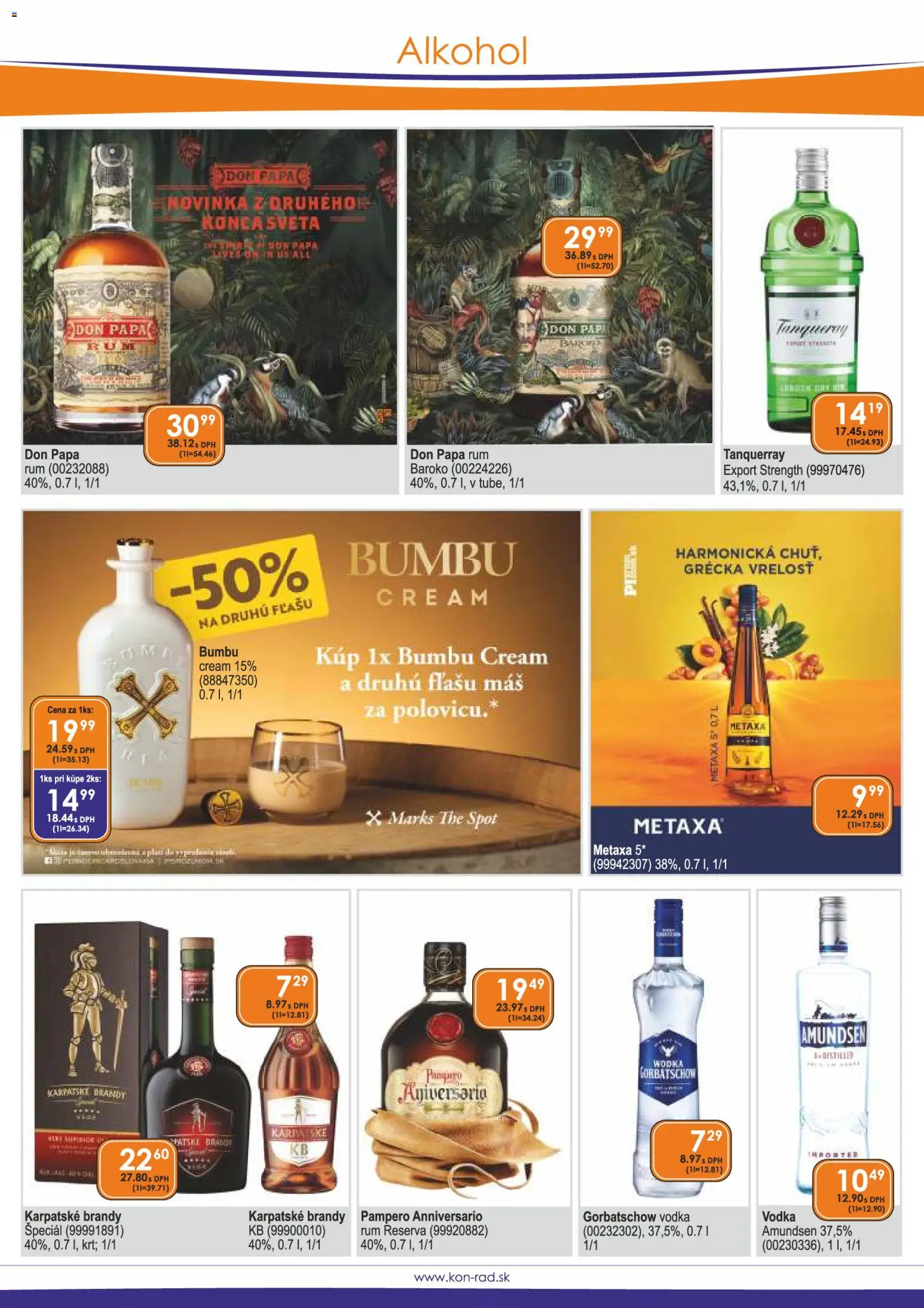 Nové KON - RAD akcie – leták je platný od 08.01.2026 | Strana: 5 | Produkty: Metaxa, Brandy, Vodka, Rum