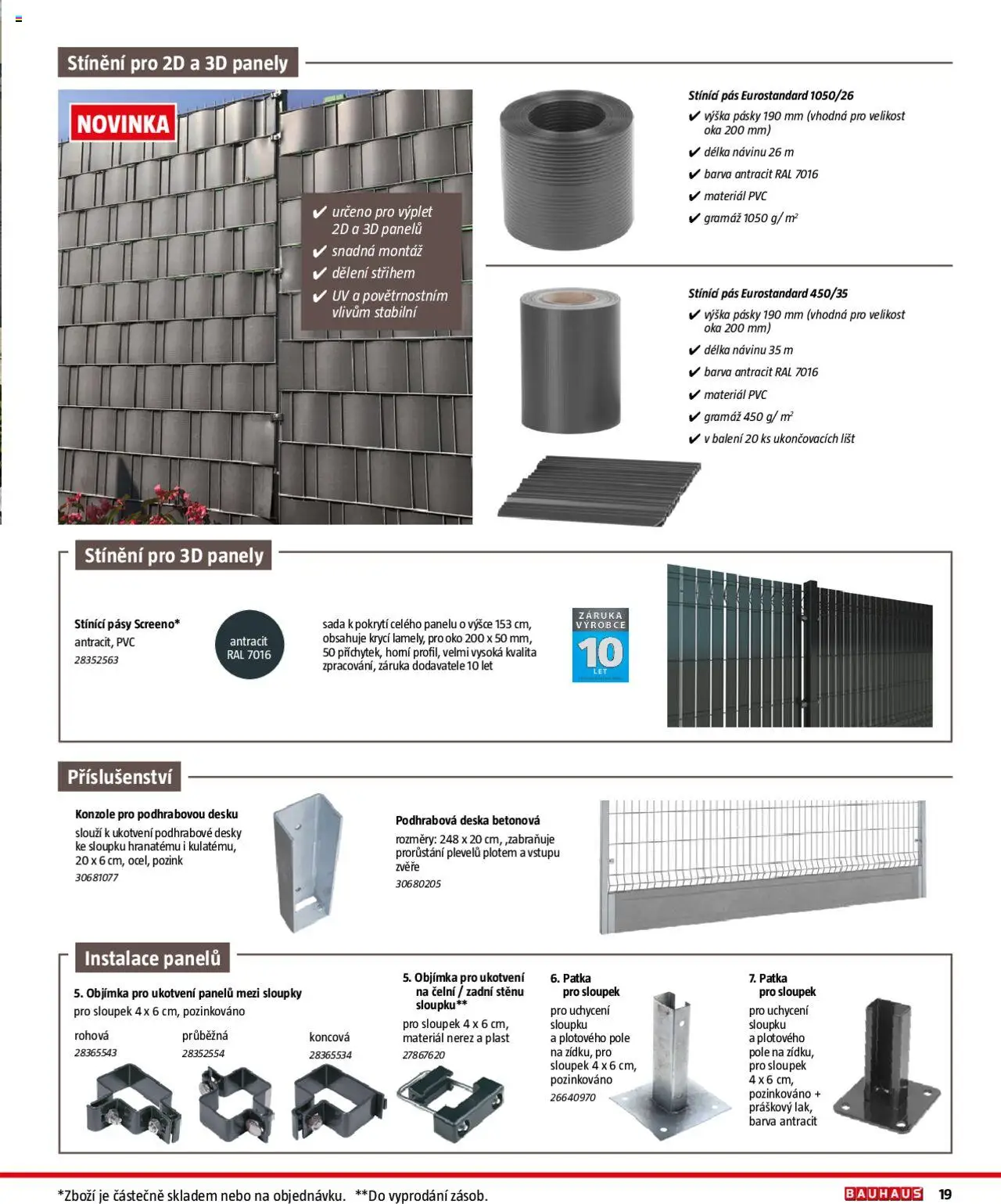 Bauhaus katalog Ploty a zahradní domky od 01.04.2025 | Strana: 19 | Produkty: Desky