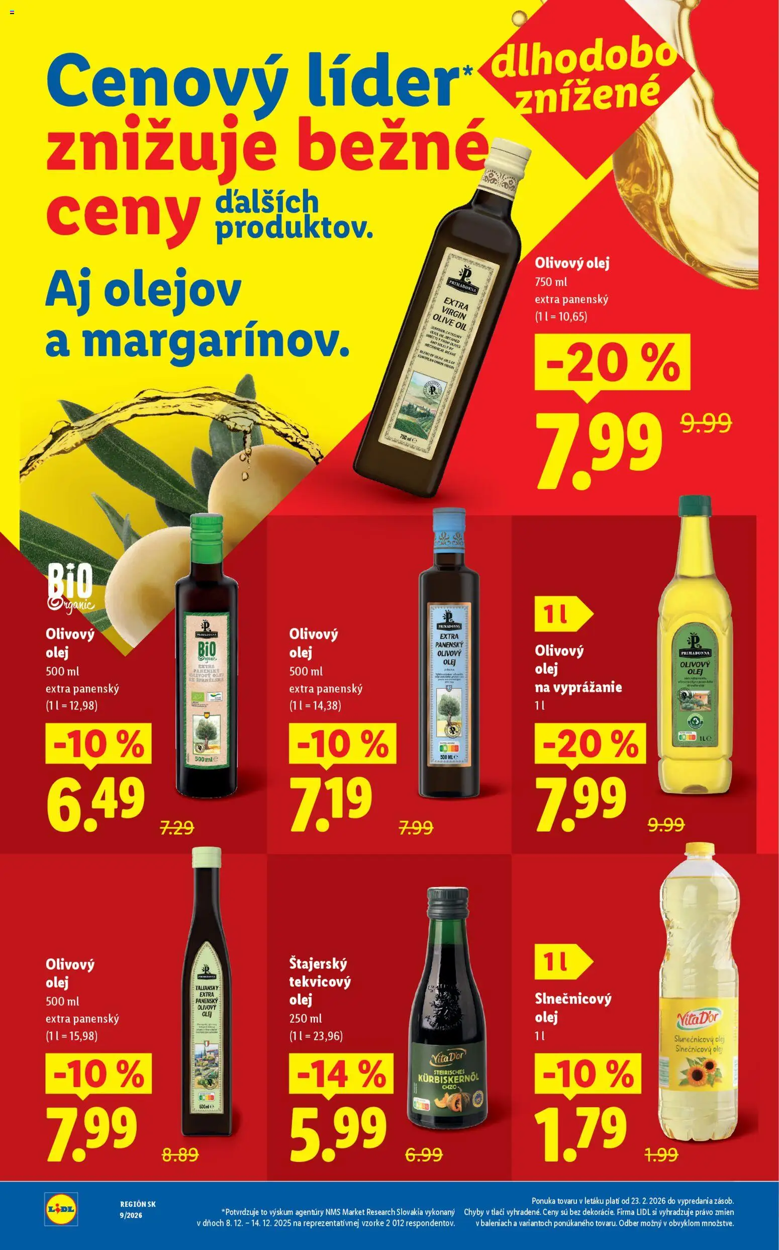 Nové Lidl akcie – leták je platný od 09.03.2026 | Strana: 24 | Produkty: Olej, Olivový olej, Slnečnicový olej