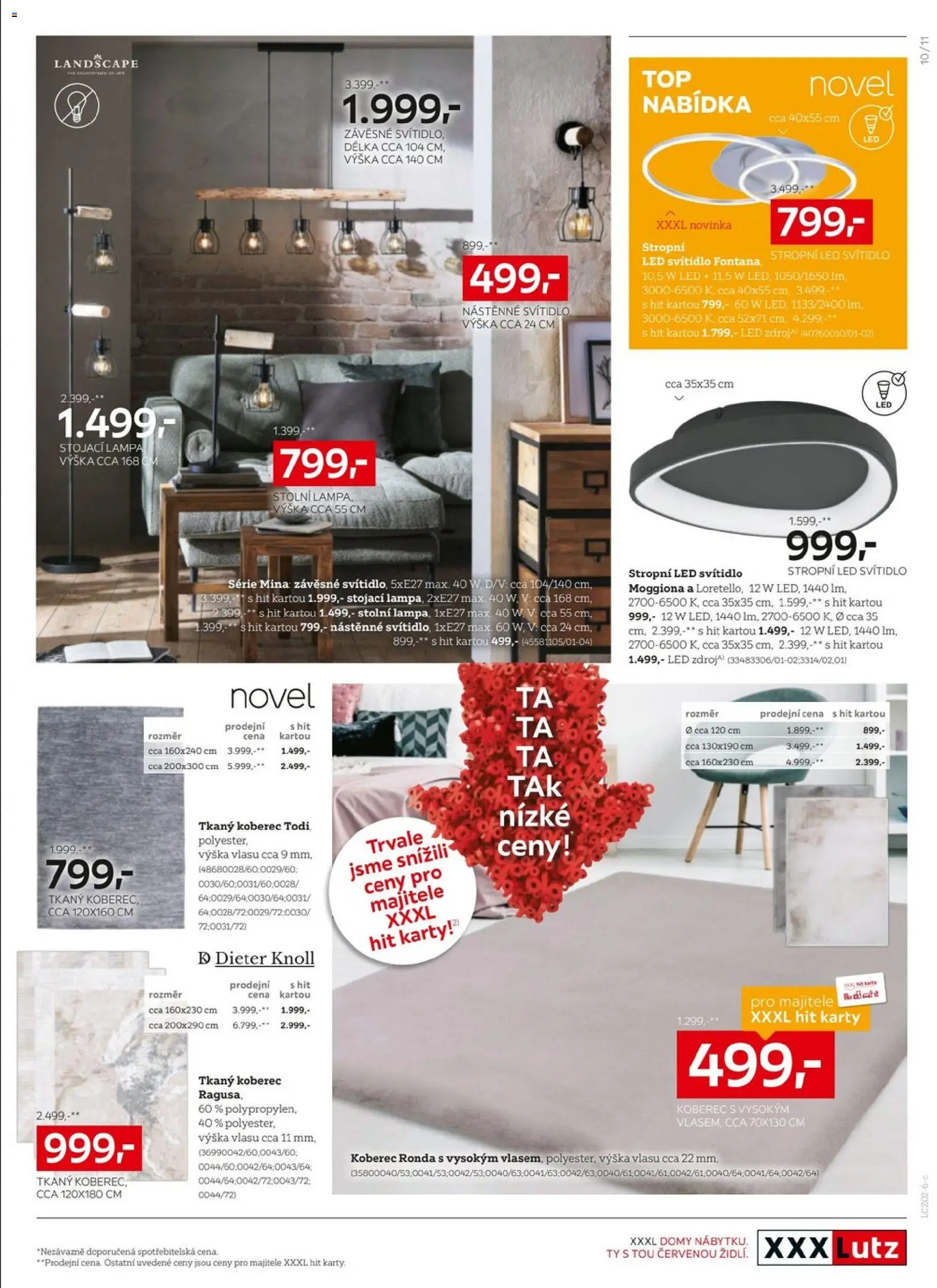 XXXLutz leták od 23.02.2026 | Strana: 11 | Produkty: Stolní lampa, Karty, Koberec, LED