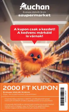 Auchan - Akciós újság Szupermarket - amely érvényes a következő dátumtól: 18.09.2025
