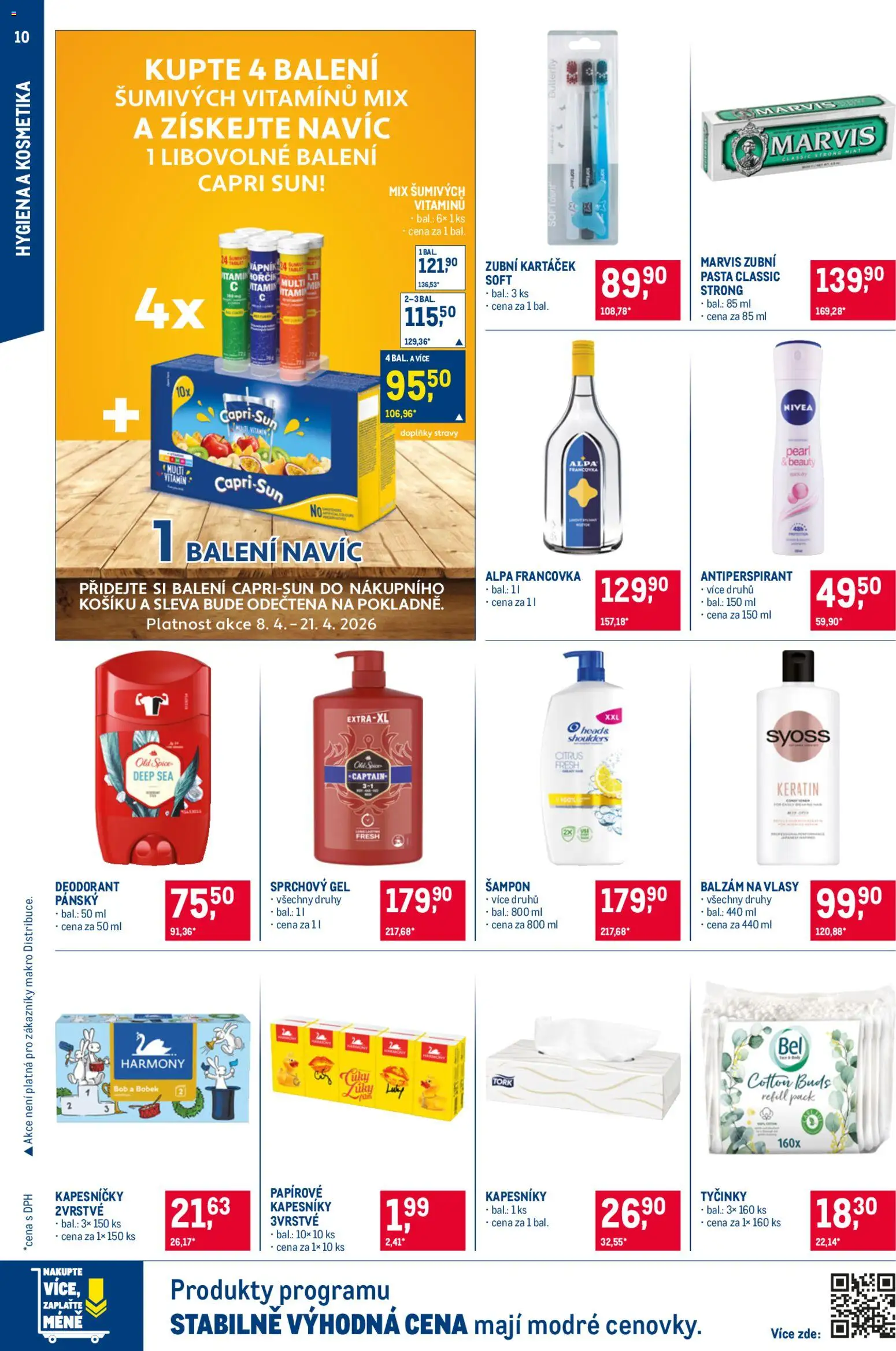 Makro leták - Nepotravinové zboží od 08.04.2026 | Strana: 10 | Produkty: Syoss, Sprchový gel, Antiperspirant, Old Spice