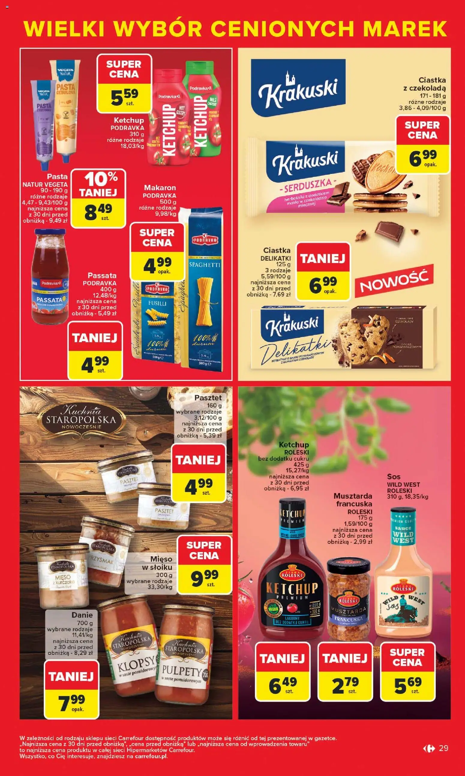 Carrefour Gazetka - Markowe atrakcje cenowe od 27.10.2025 | Strona: 31 | Produkty: Ketchup, Mięso, Musztarda, Ciastka