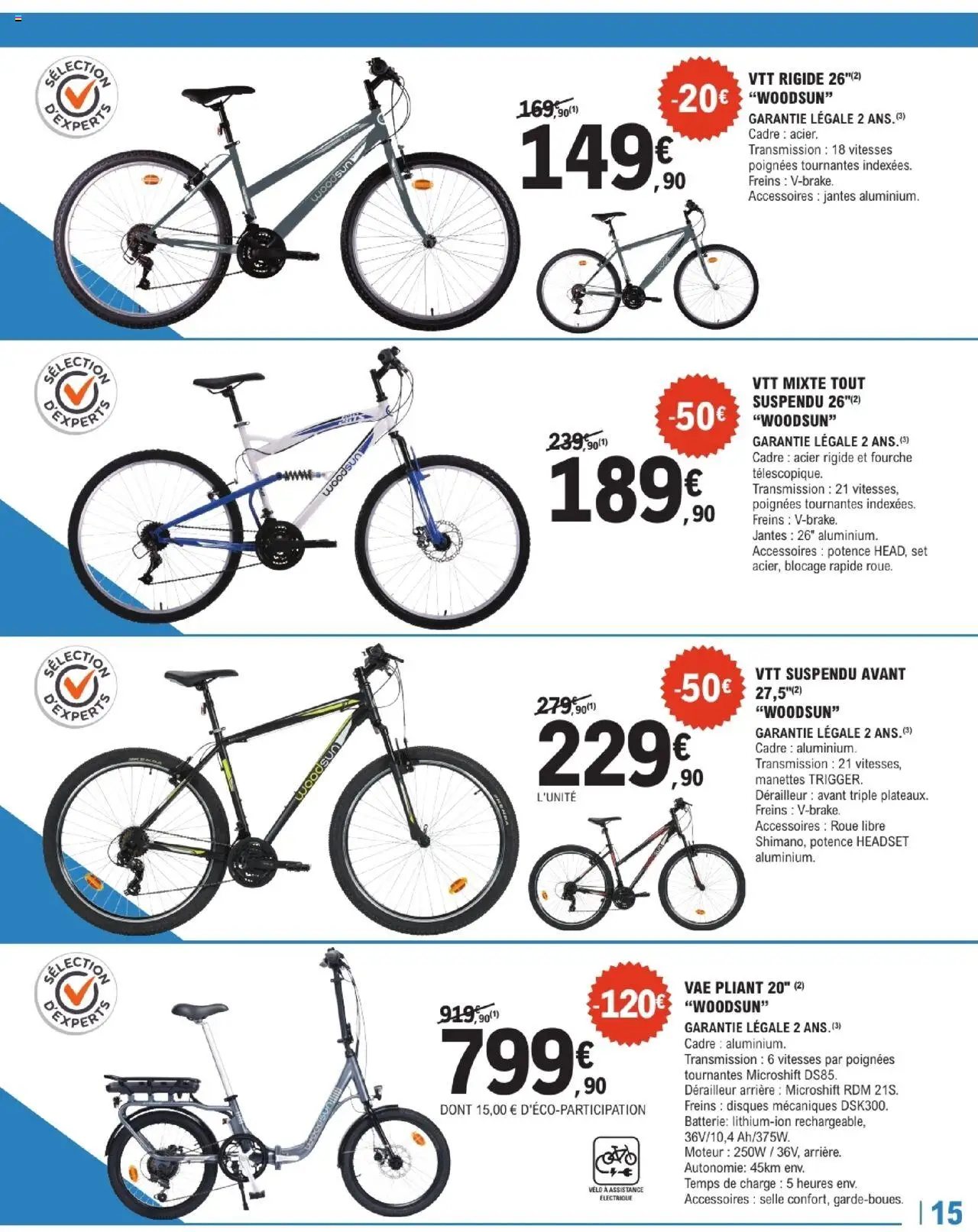  | Page: 15 | Produits: Poignées, Batterie, Vélo a assistance electrique, Cadre
