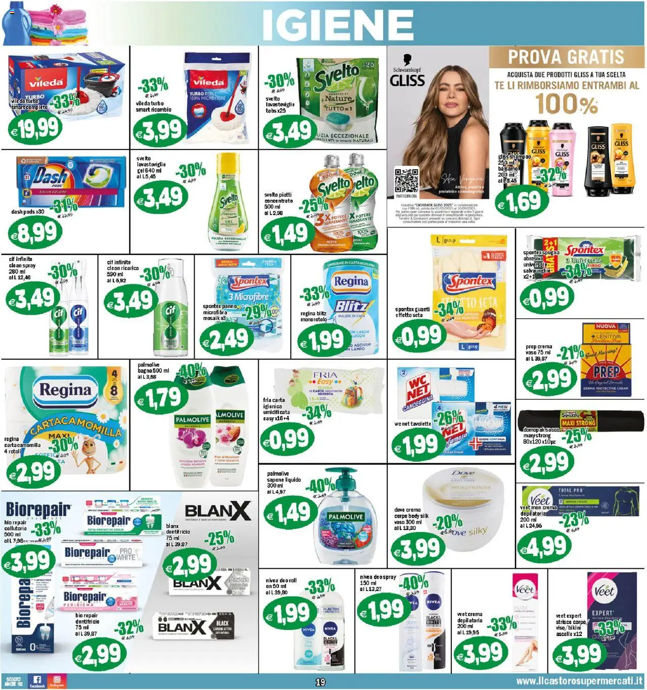 Volantino Il Castoro del 05.09.2025 | Pagina: 19 | Prodotti: Crema, Candeggina, Bagno, Vaso