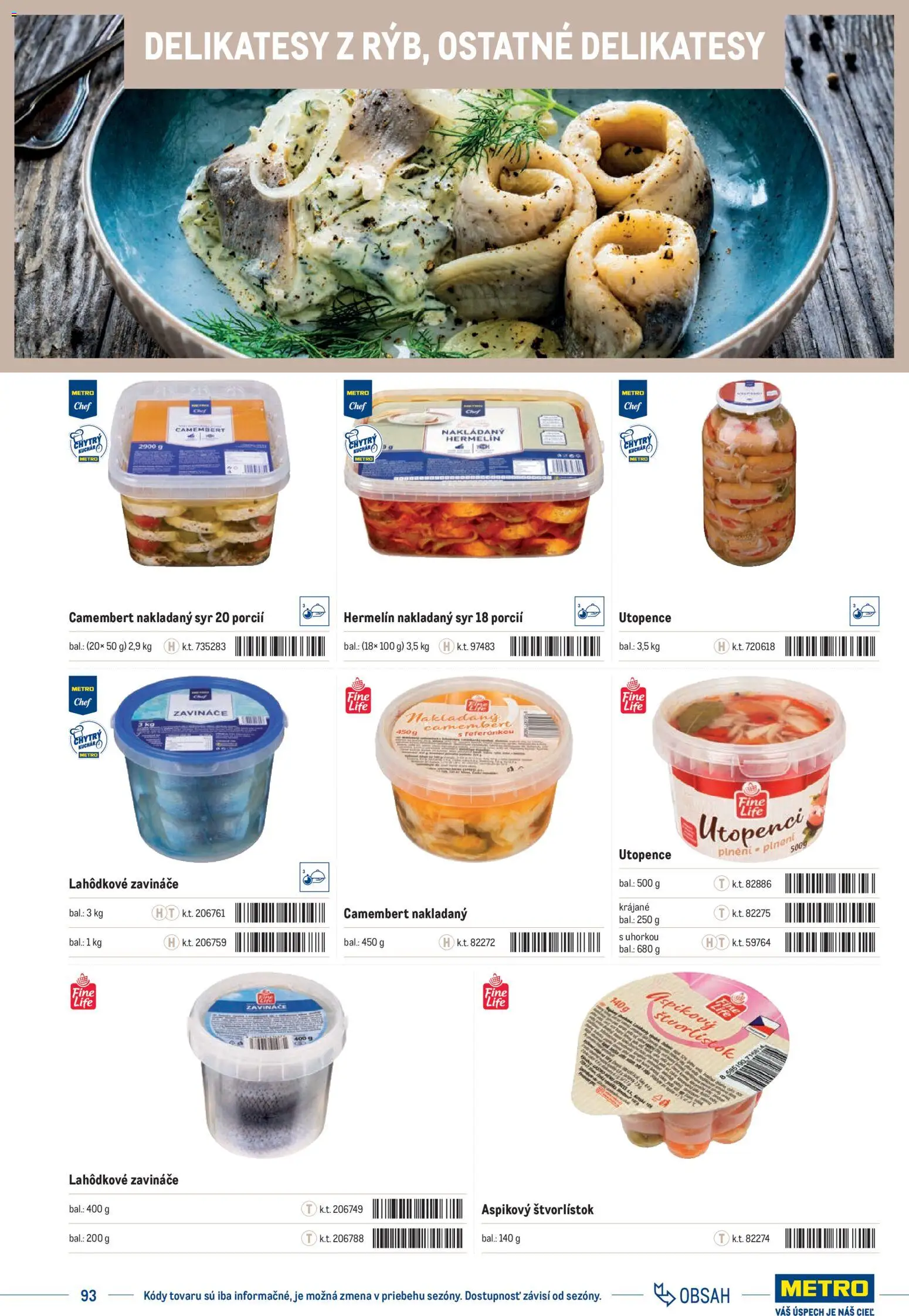 Nové Metro akcie – leták je platný od 01.01.2025 | Strana: 93 | Produkty: Syr