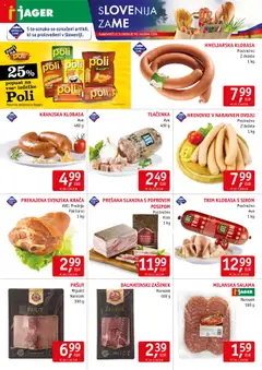 Novi Jager katalog ponudbe – veljaven od 03.09.2025 | Stran: 2 | Izdelki: Hrenovke, Narezek, Slanina, Salama
