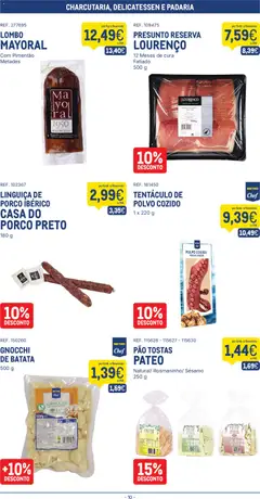 Pré-visualização Makro folheto válido de 09.12.2025 | Página: 10 | Produtos: Padaria, Pimentão, Gnocchi, Linguiça