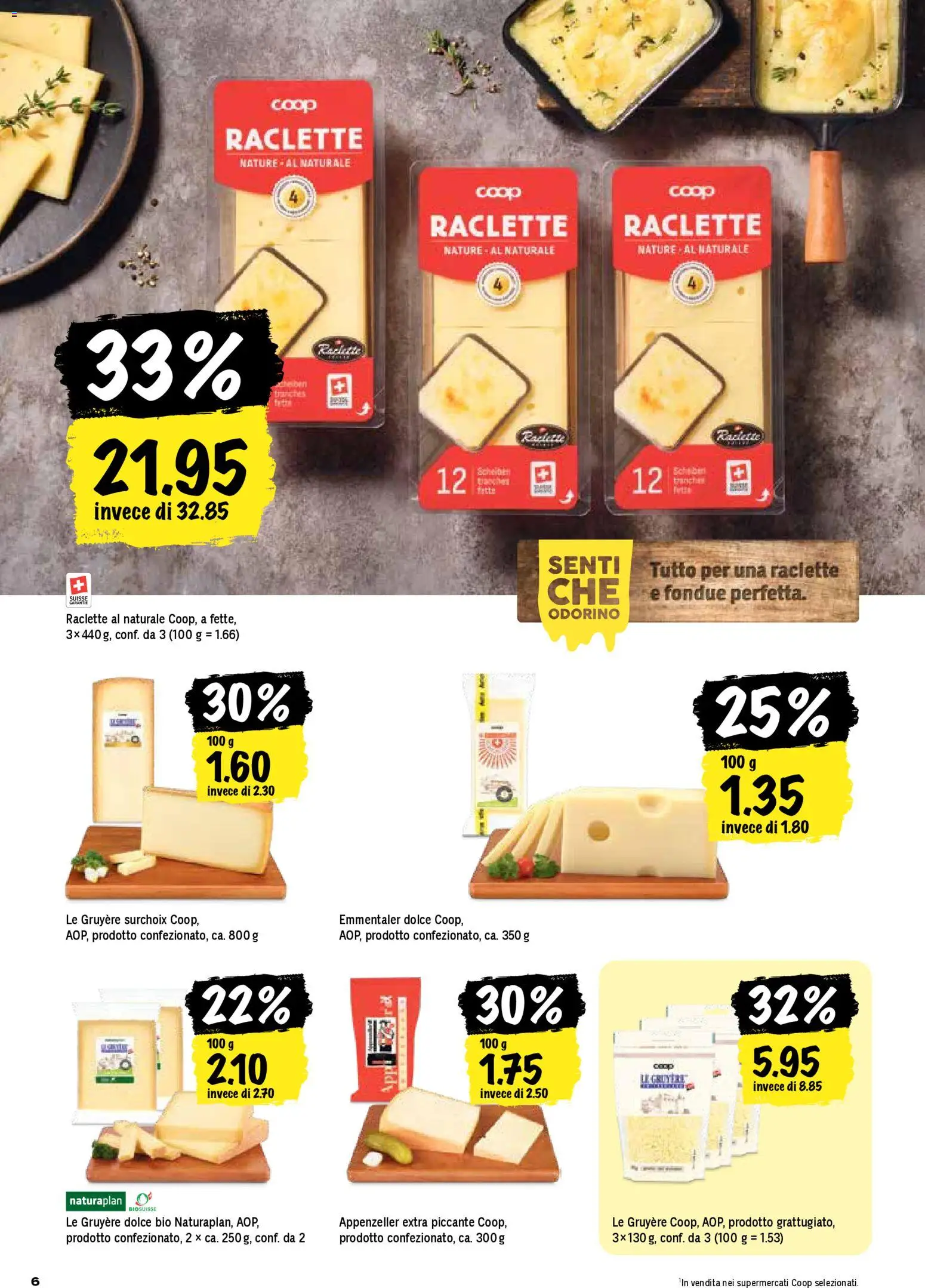 Coop - Una settimana di azioni – gültig ab 27.11.2025 | Seite: 6 | Produkte: Raclette, Fondue