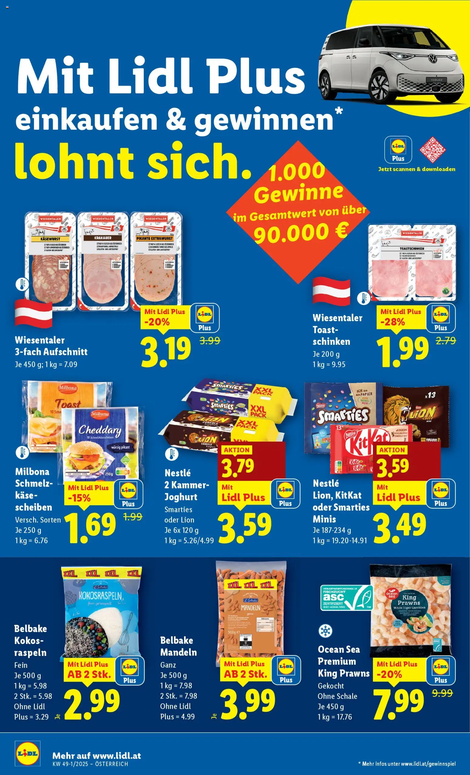Lidl Flugblatt - Oberpullendorf, Güssing, Oberwart gültig ab 27.11.2025 | Seite: 44 | Produkte: Käse, Joghurt, Schinken
