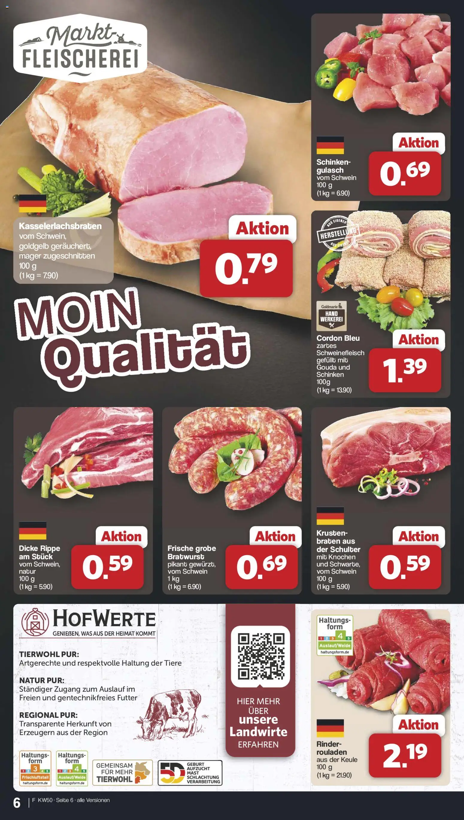 Famila Nordwest Prospekt 	 – gültig ab 08.12.2025 | Seite: 6 | Produkte: Gouda, Bratwurst, Gulasch, Schweinefleisch