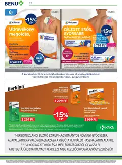 BENU Gyógyszertárak akciós újság - amely érvényes a következő dátumtól: 01.03.2026 | Oldal: 22