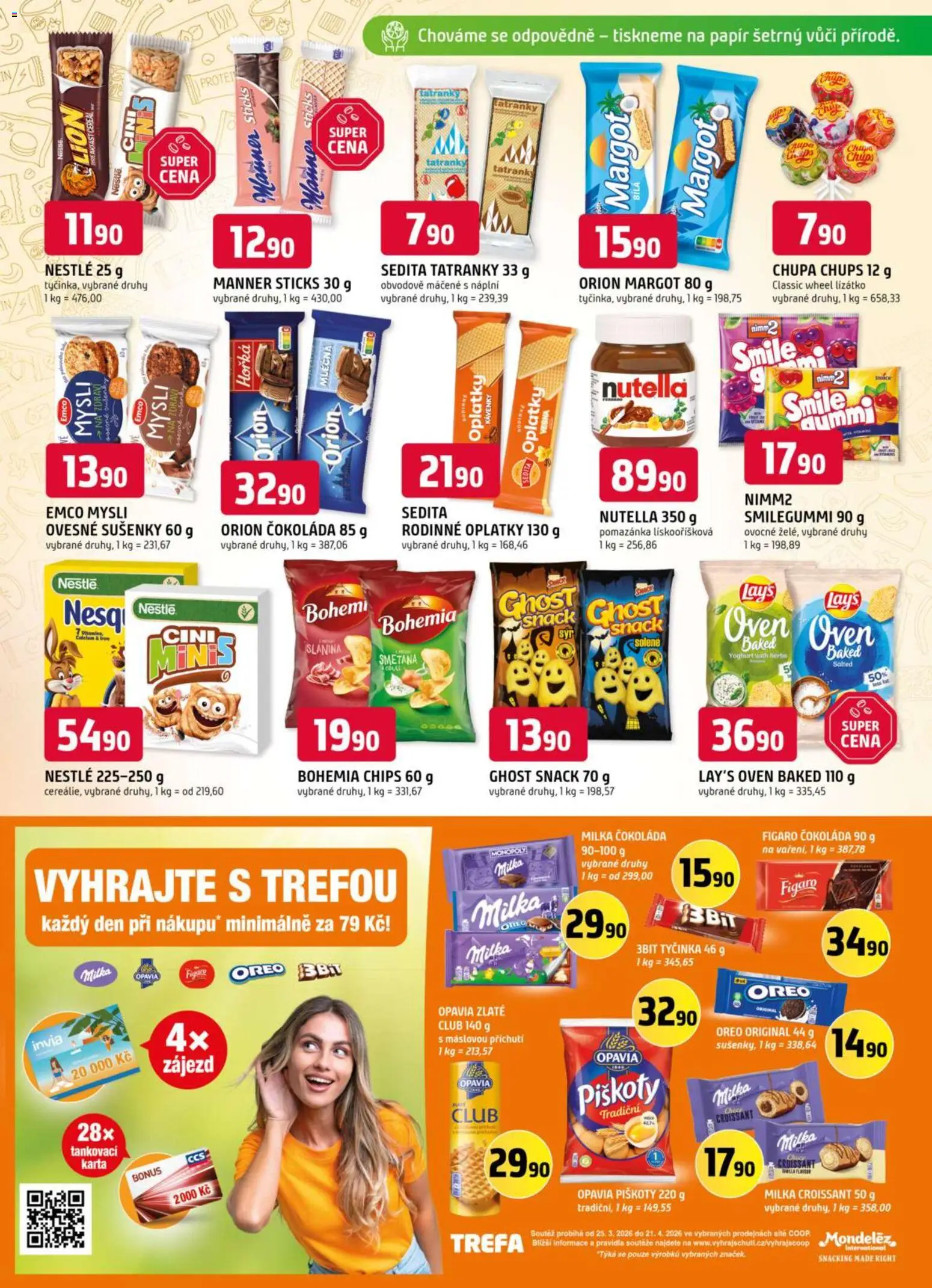 Trefa leták od 25.03.2026 | Strana: 7 | Produkty: Pomazánka, Lay's, Oreo, Sušenky