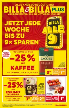 Vorschau von dem Prospekt - Billa Flugblatt - Tirol gültig ab 21.08.2025