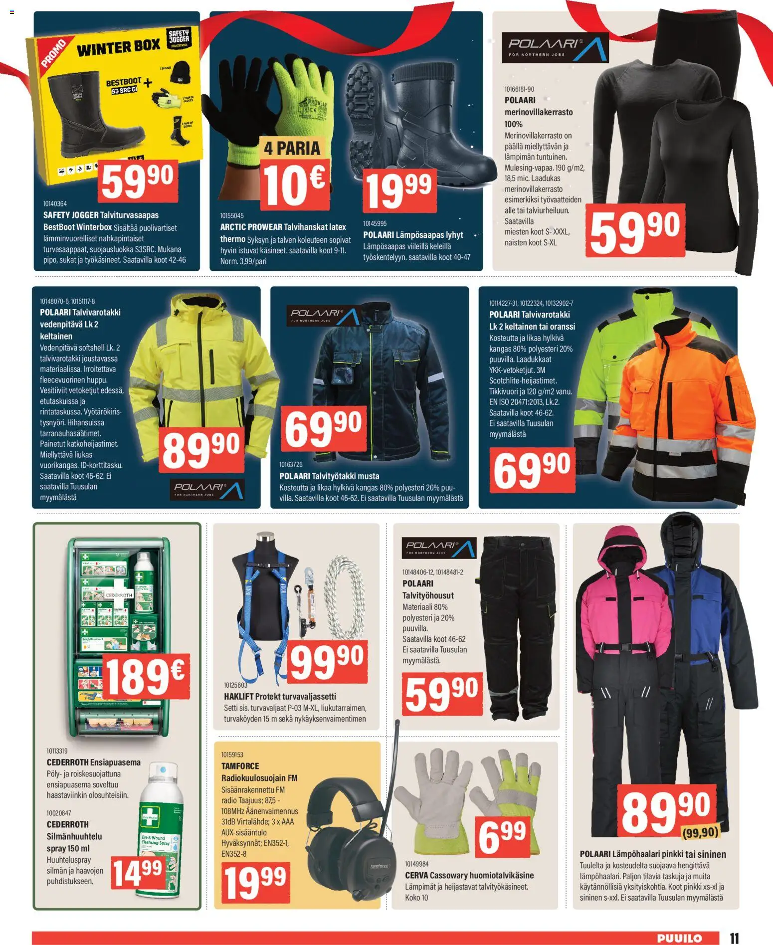 Puuilo tarjoukset – voimassa 24.11.2025 alkaen | Sivu: 11 | Tuotteet: Kangas, Sukat, Radio