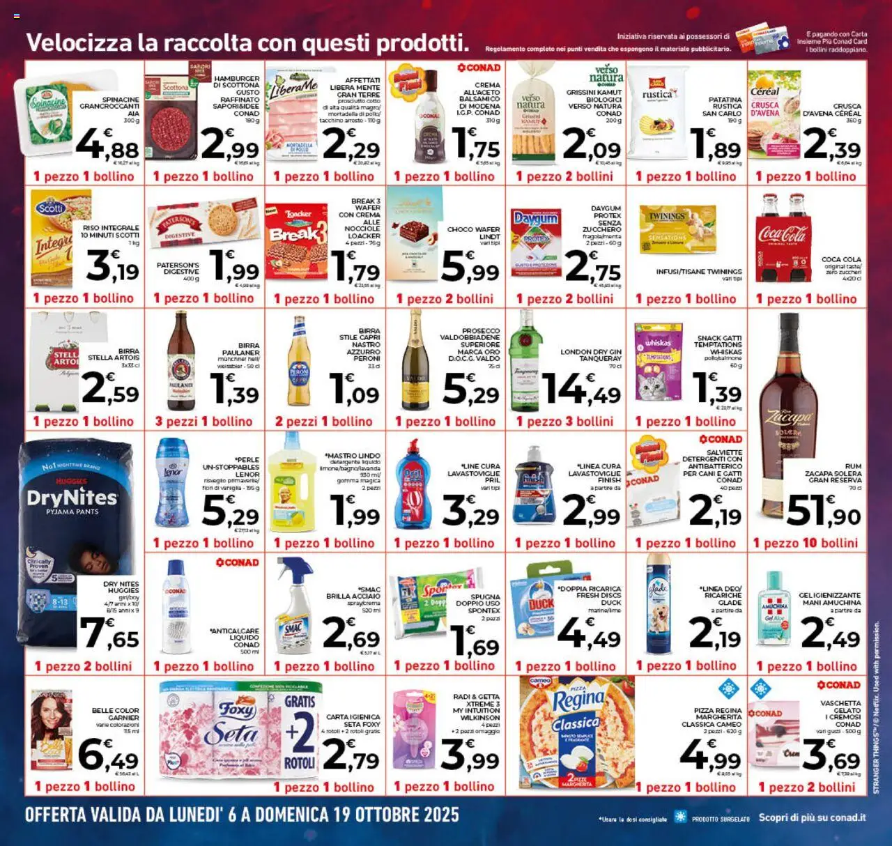Volantino Conad del 08.10.2025 | Pagina: 23 | Prodotti: Arrosto, Prosciutto Cotto, Detergente, Coca Cola