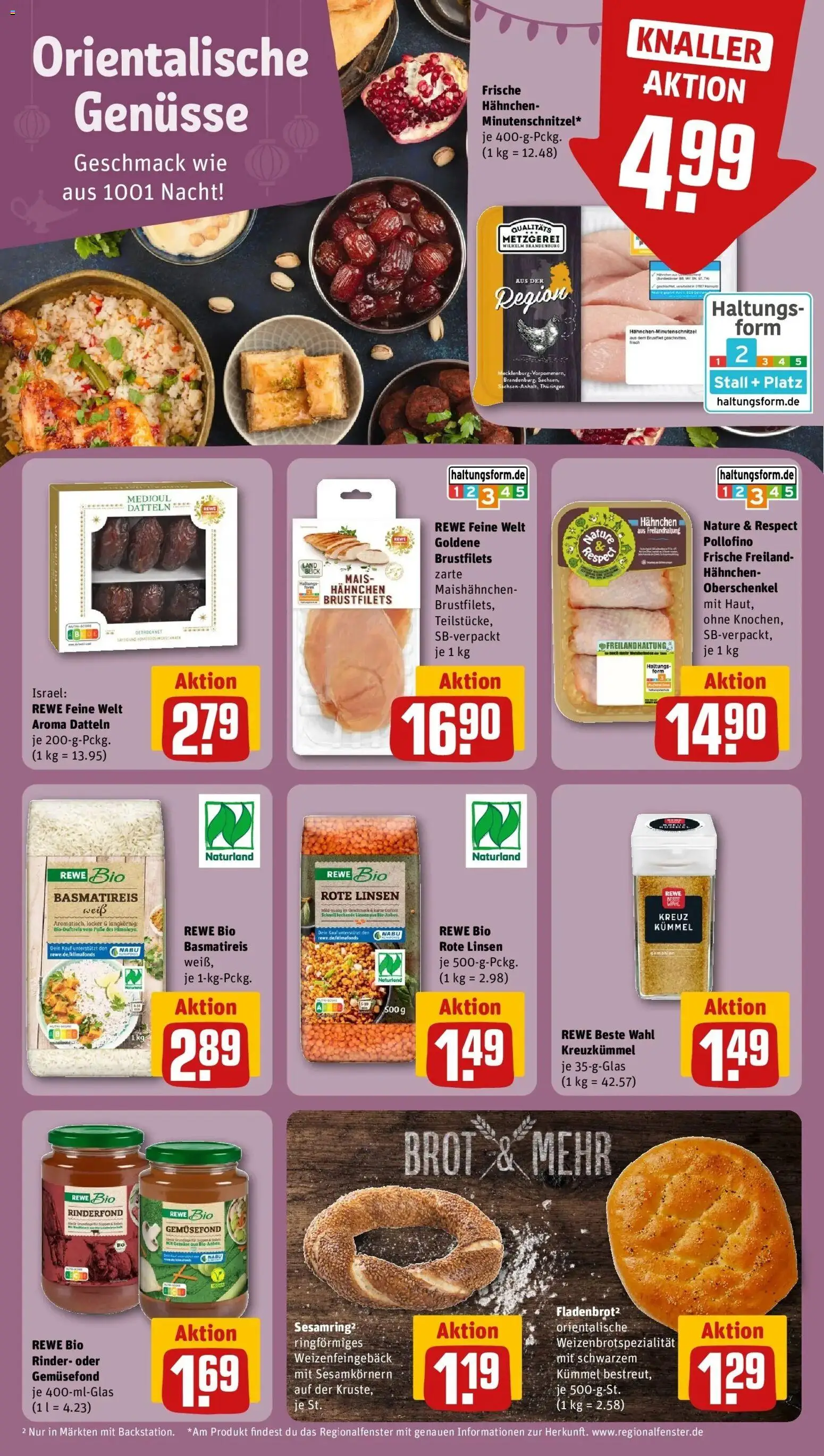 Rewe Prospekt Geisa	 – gültig ab 15.03.2026 | Seite: 17 | Produkte: Hahnchen, Basmatireis, Brot