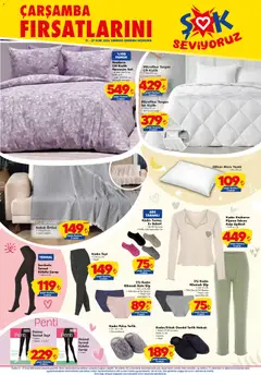 21.01.2026 tarihinden itibaren geçerli olan Şok Market kataloğu önizlemesi | Sayfa: 4 | Ürünler: Nevresim, Çorap, Yorgan, Bağlayıcı