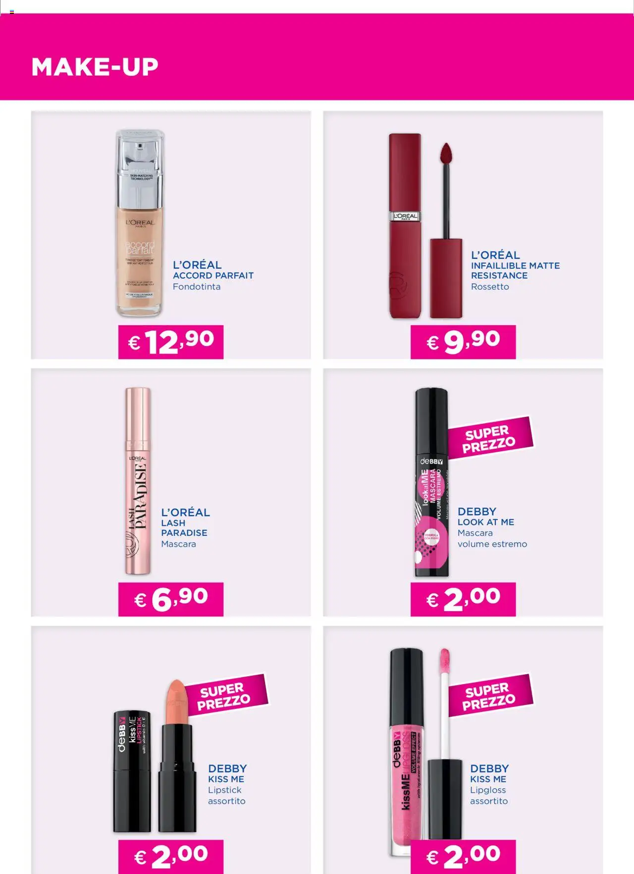 Volantino Acqua e Sapone del 29.08.2025 | Pagina: 2 | Prodotti: Mascara, Rossetto, Fondotinta