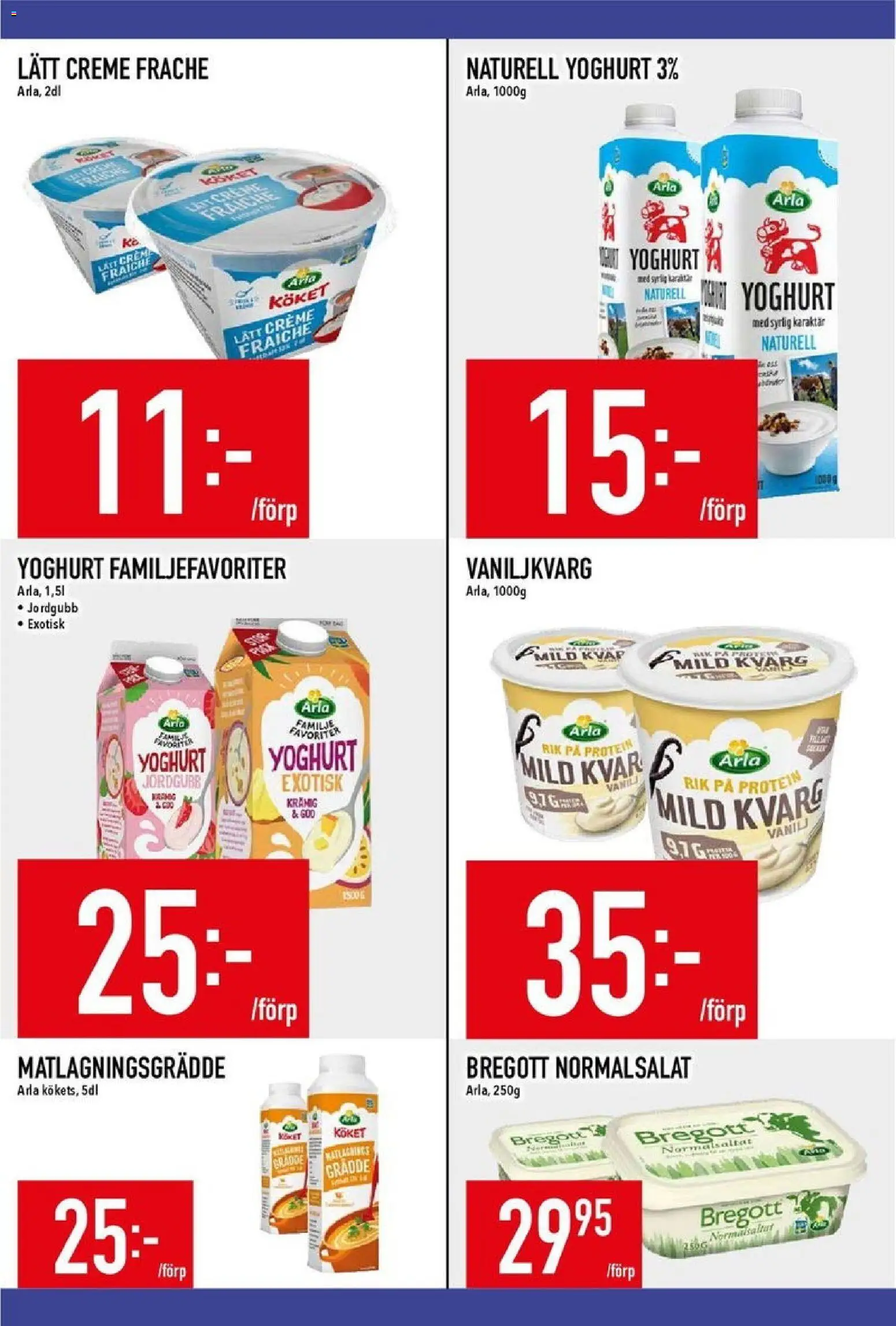Matdax reklamblad aktuell från 12.01.2026 | Sida: 10 | Produkter: Bregott, Creme fraiche, Grädde, Matlagningsgrädde