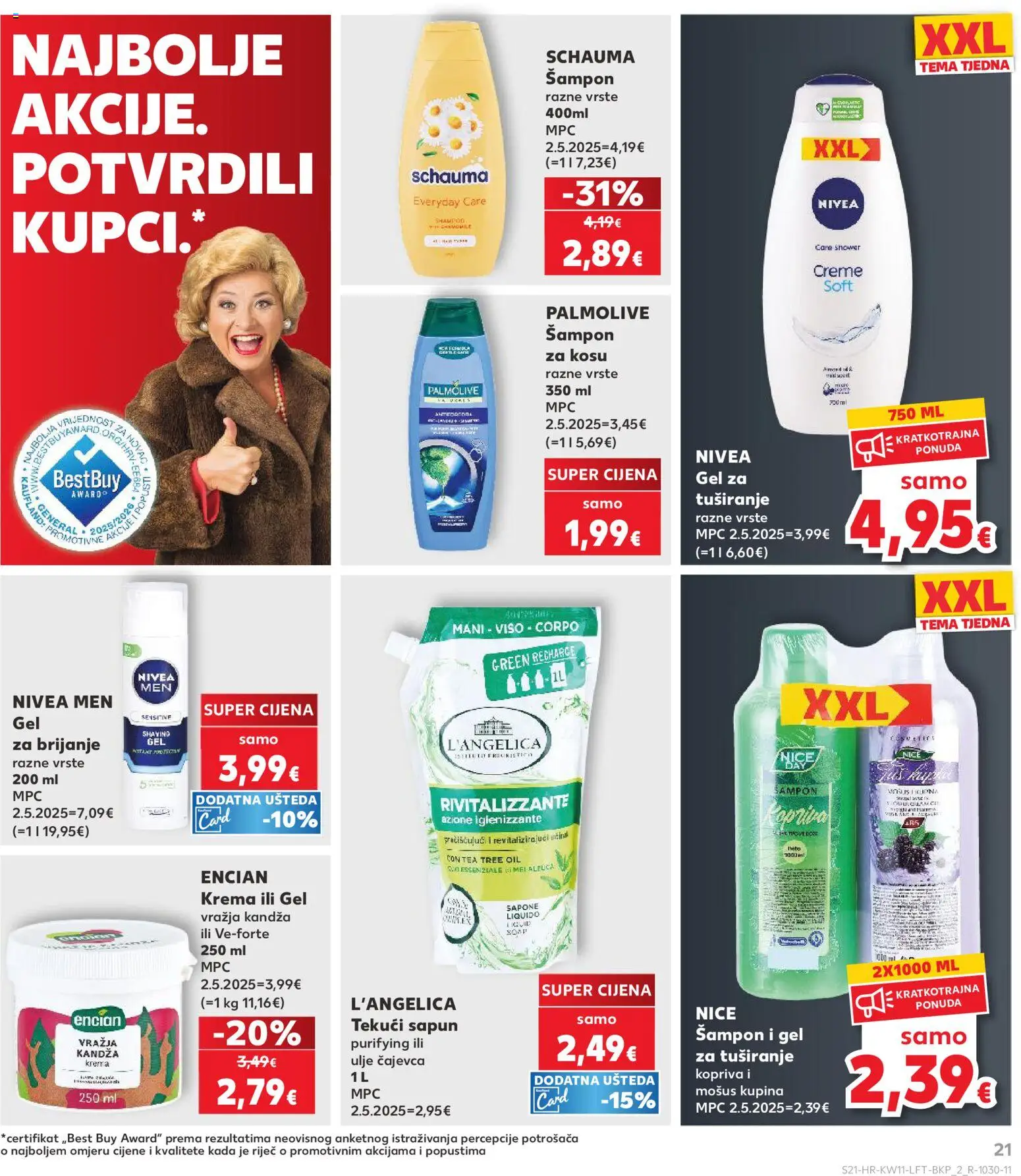 Kaufland katalog | vrijedi od 11.03.2026 | Stranica: 21 | Proizvodi: Šampon, Sapun, Nivea, L'Angelica