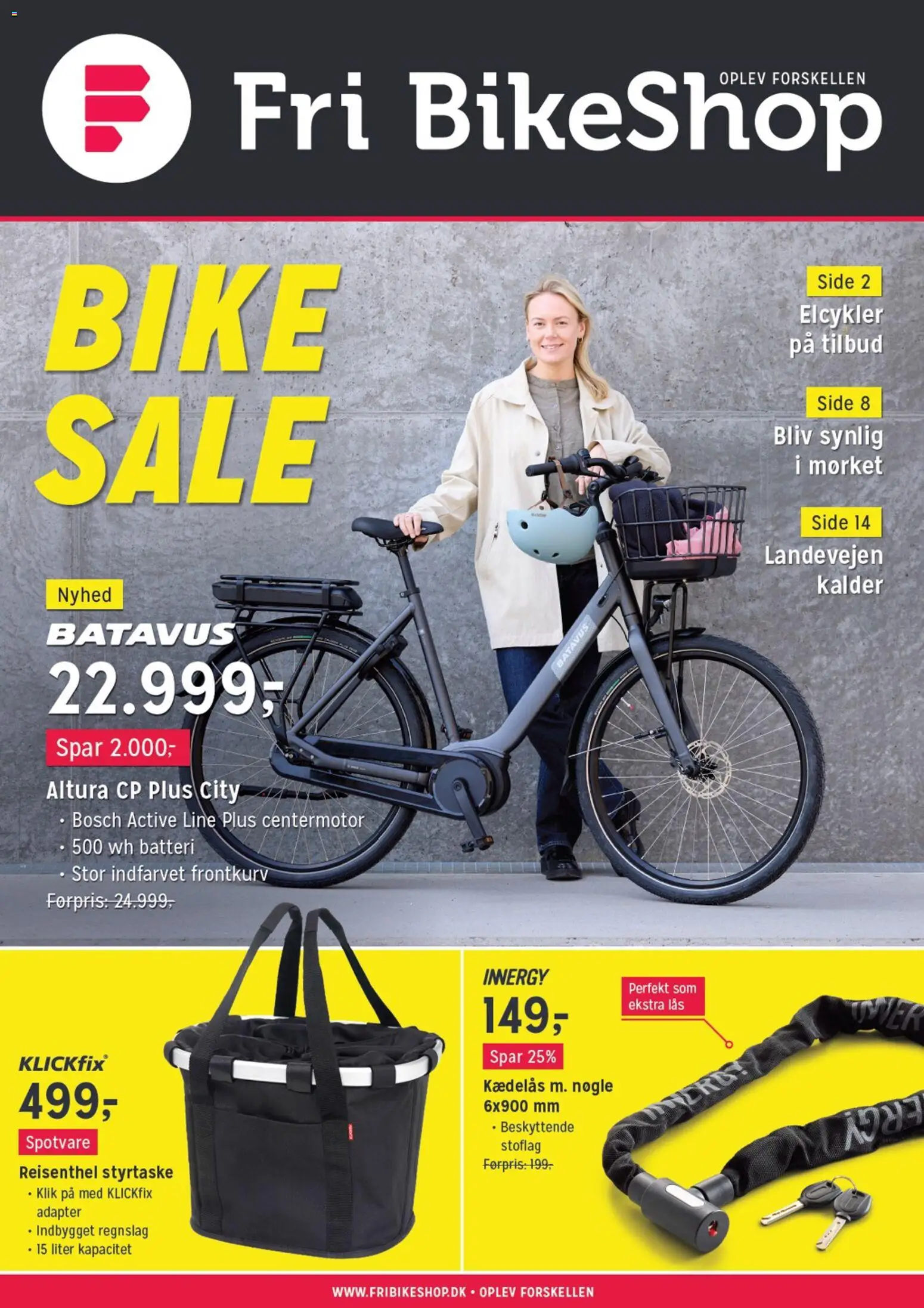 Fri BikeShop tilbudsavis – gyldig fra 13.01.2026 | Side: 1 | Produkter: Søm, Batteri