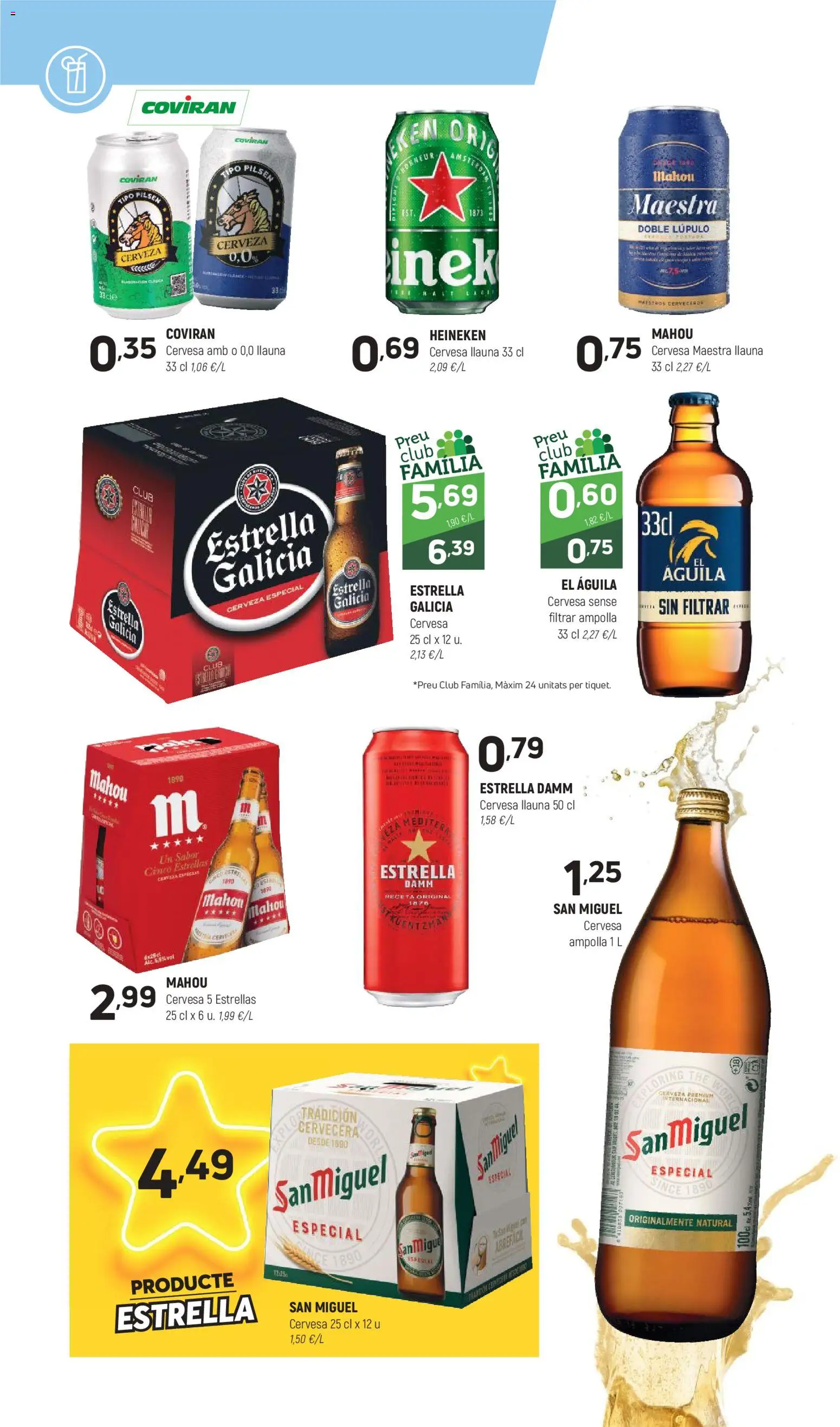 Coviran - Barcelona │ válido desde el 13.01.2026 | Página: 12 | Productos: Cerveza, Σπανάκι